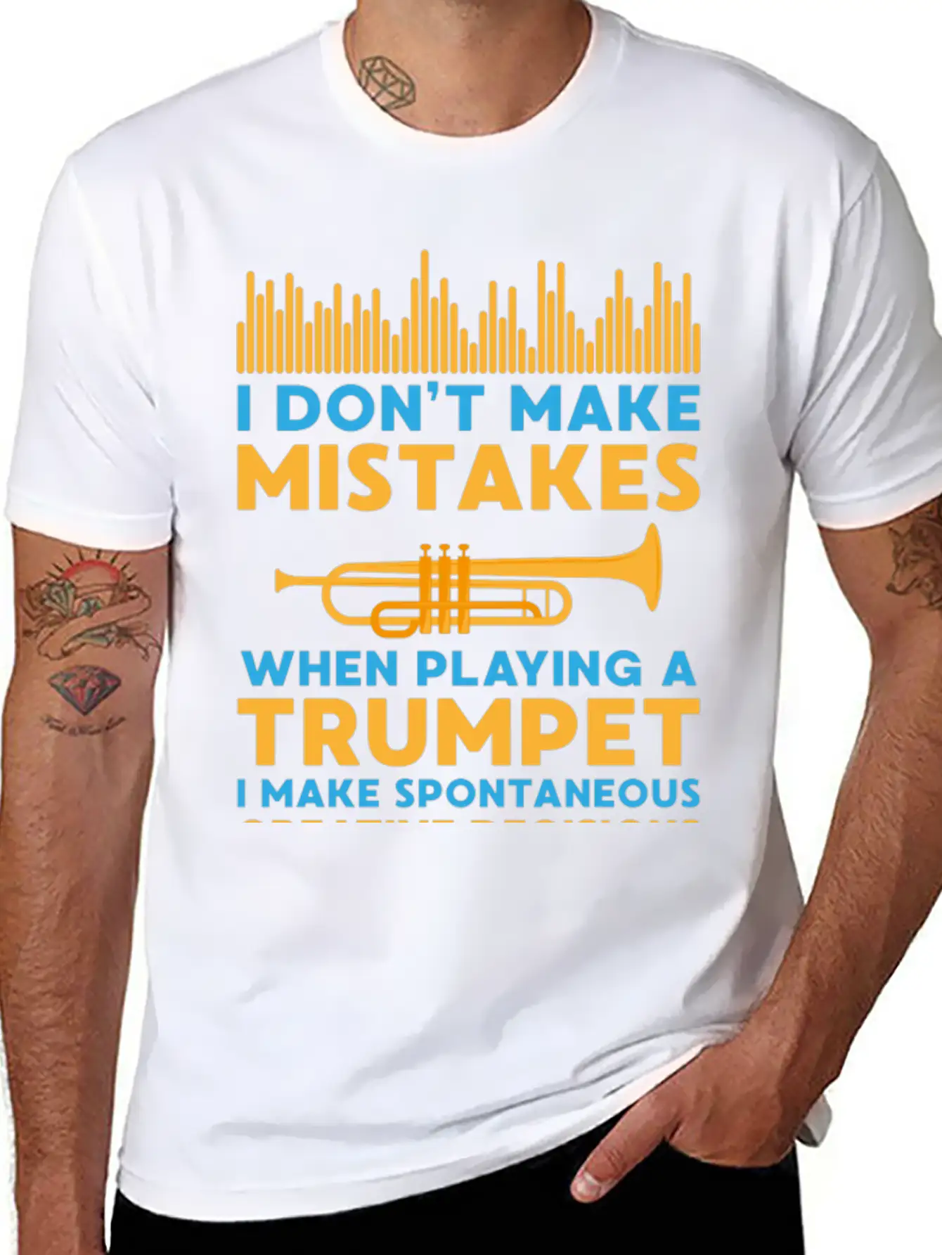 Trumpet Gift Music Raving Concert Party Unisex Short Sleeve Soft Cotton T-Shirt – Casual Everyday Wear