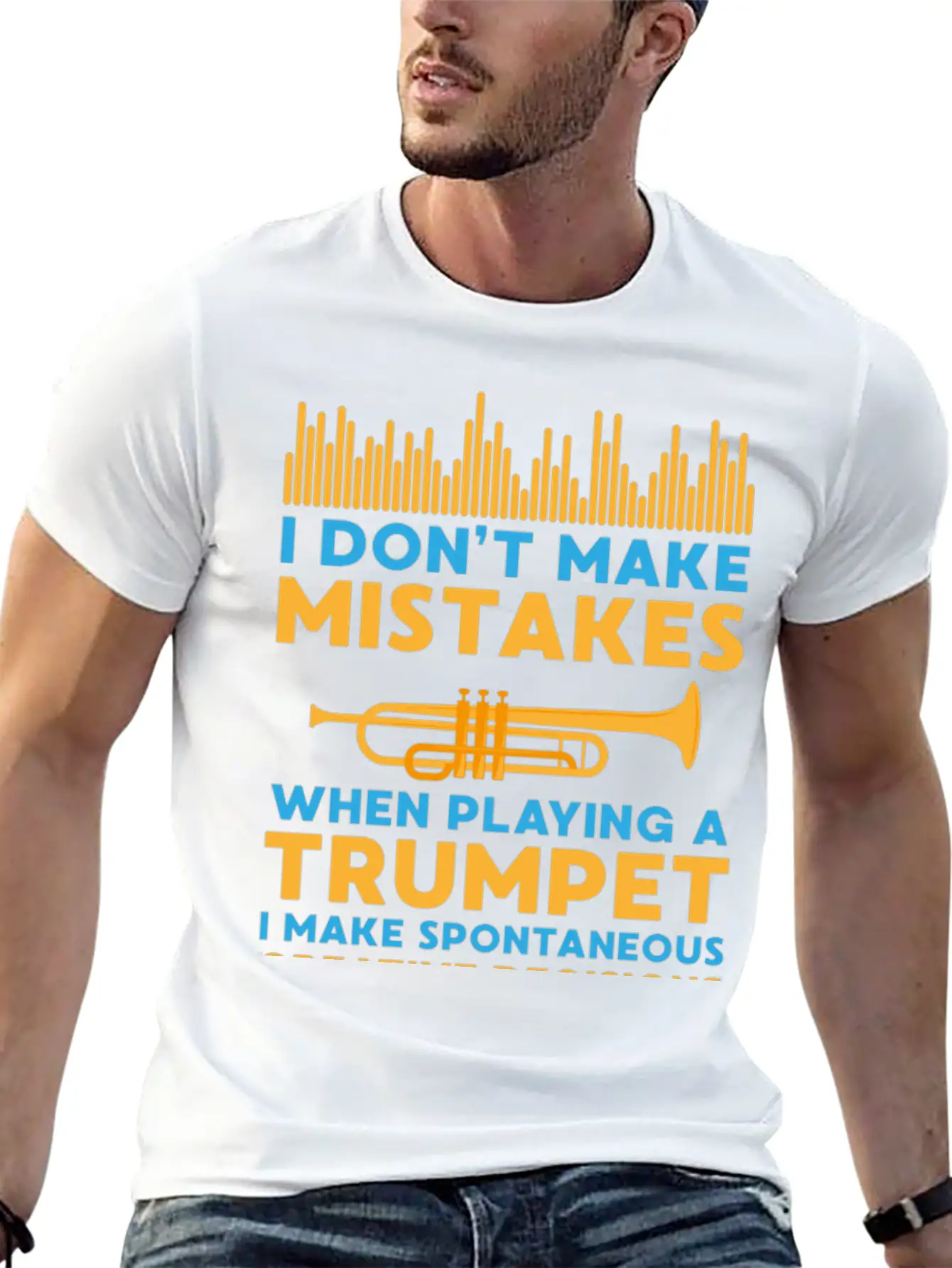 Trumpet Gift Music Raving Concert Party Unisex Short Sleeve Soft Cotton T-Shirt – Casual Everyday Wear