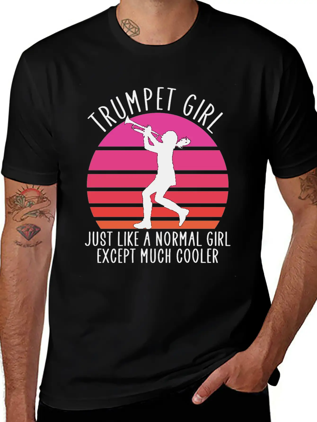 Trumpet Girl Like A Normal Girl Unisex Short Sleeve Soft Cotton T-Shirt – Casual Everyday Wear