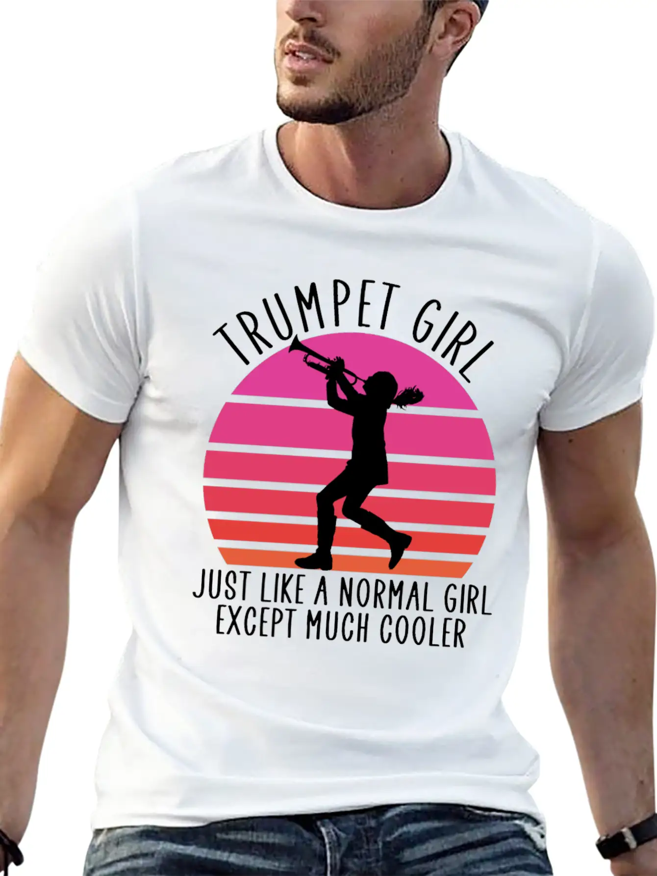 Trumpet Girl Like A Normal Girl Unisex Short Sleeve Soft Cotton T-Shirt – Casual Everyday Wear