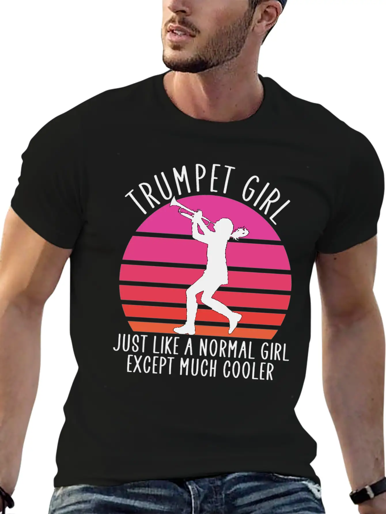 Trumpet Girl Like A Normal Girl Unisex Short Sleeve Soft Cotton T-Shirt – Casual Everyday Wear