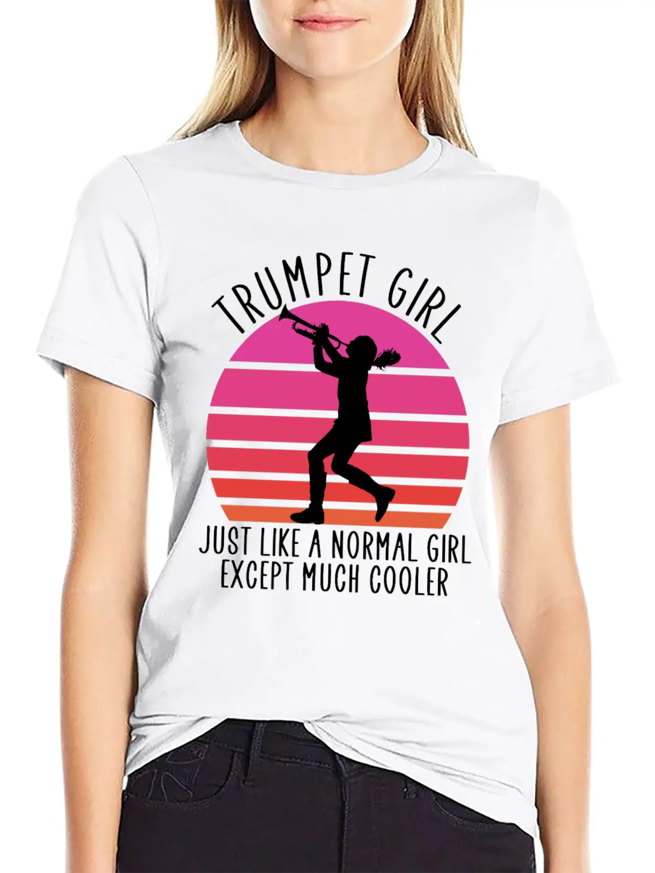 Trumpet Girl Like A Normal Girl Unisex Short Sleeve Soft Cotton T-Shirt – Casual Everyday Wear