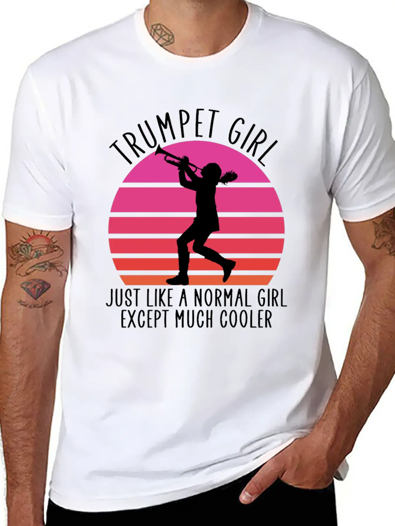 Trumpet Girl Like A Normal Girl Unisex Short Sleeve Soft Cotton T-Shirt – Casual Everyday Wear
