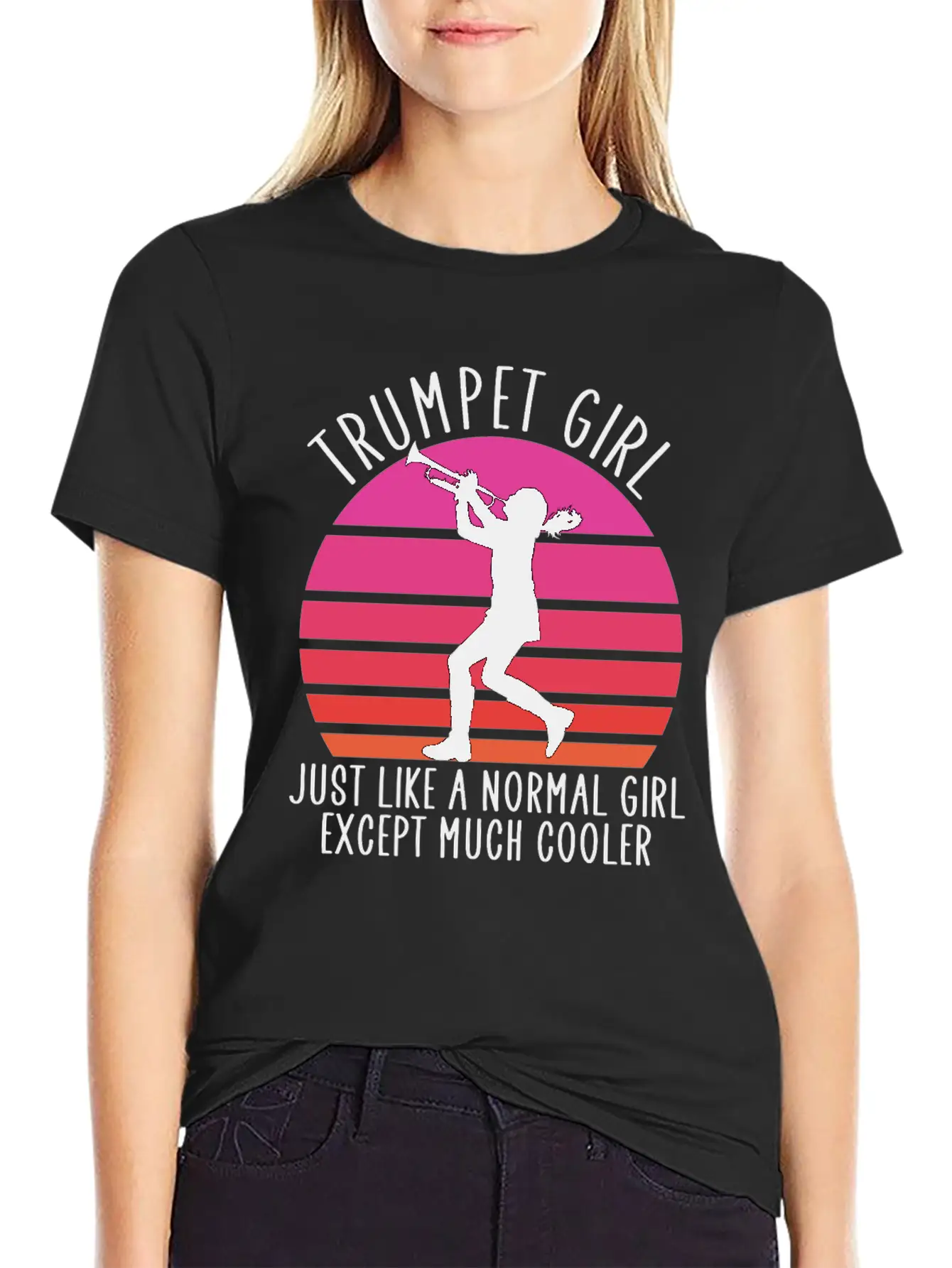 Trumpet Girl Like A Normal Girl Unisex Short Sleeve Soft Cotton T-Shirt – Casual Everyday Wear