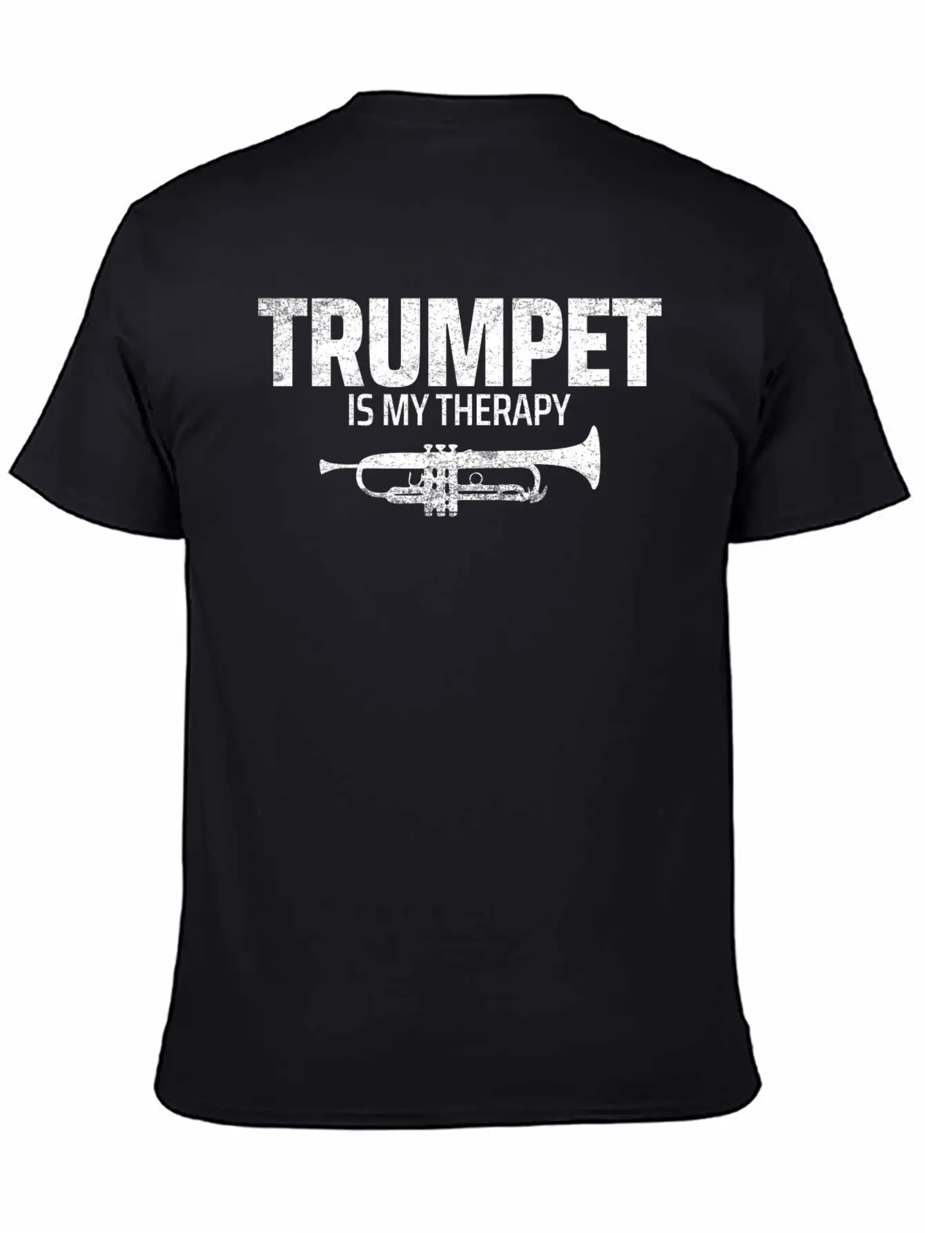 TRUMPET IS MY THERAPY Unisex Short Sleeve Soft Cotton T-Shirt – Casual Everyday Wear