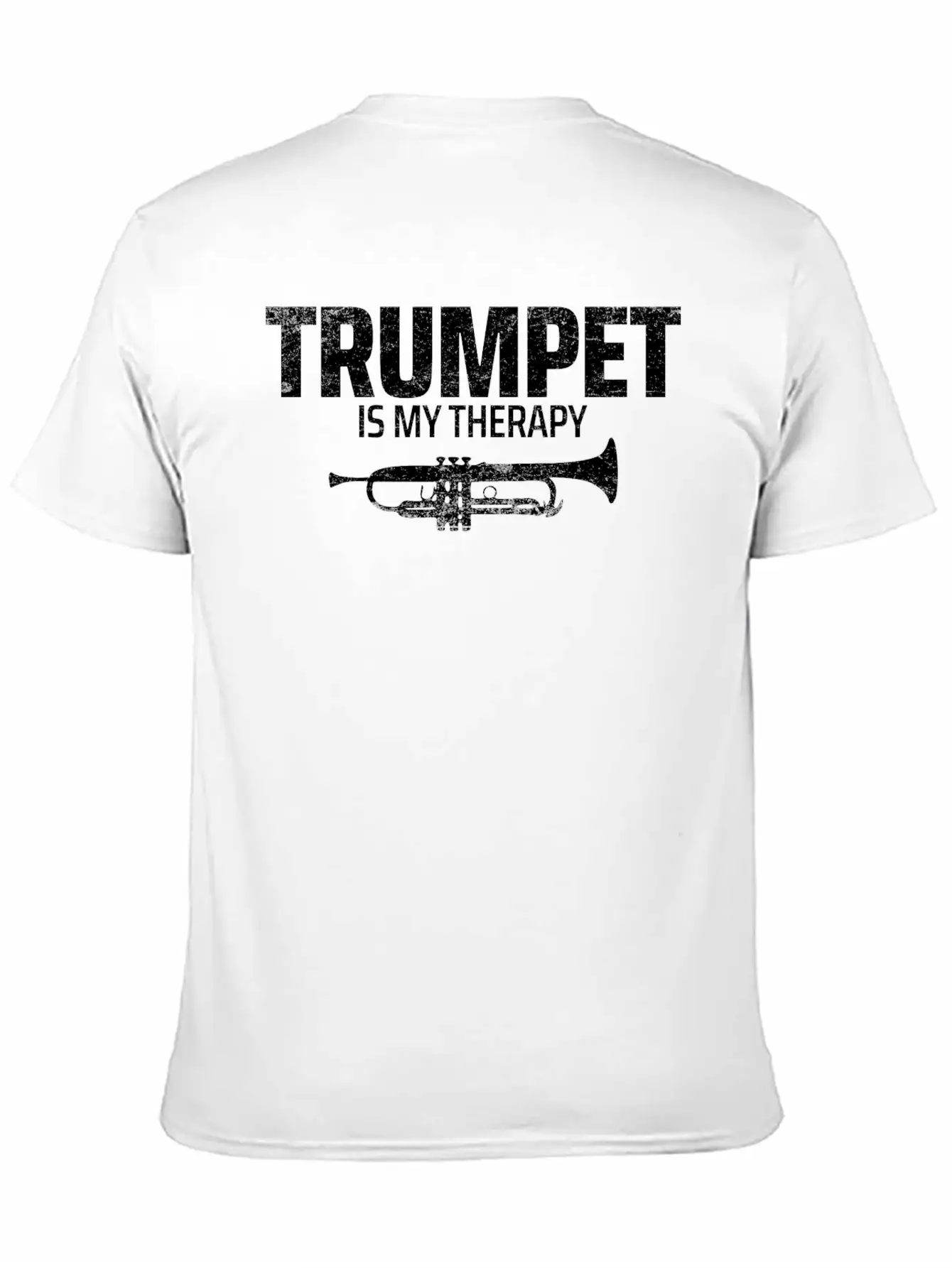 TRUMPET IS MY THERAPY Unisex Short Sleeve Soft Cotton T-Shirt – Casual Everyday Wear