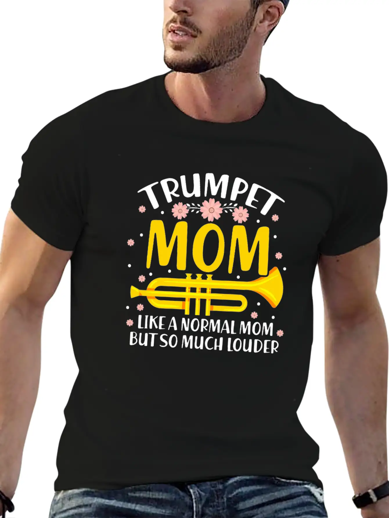Trumpet Mom Like A Normal Mom But So Much Louder Stylish Everyday T-Shirt – Unisex Basic Cotton Tee