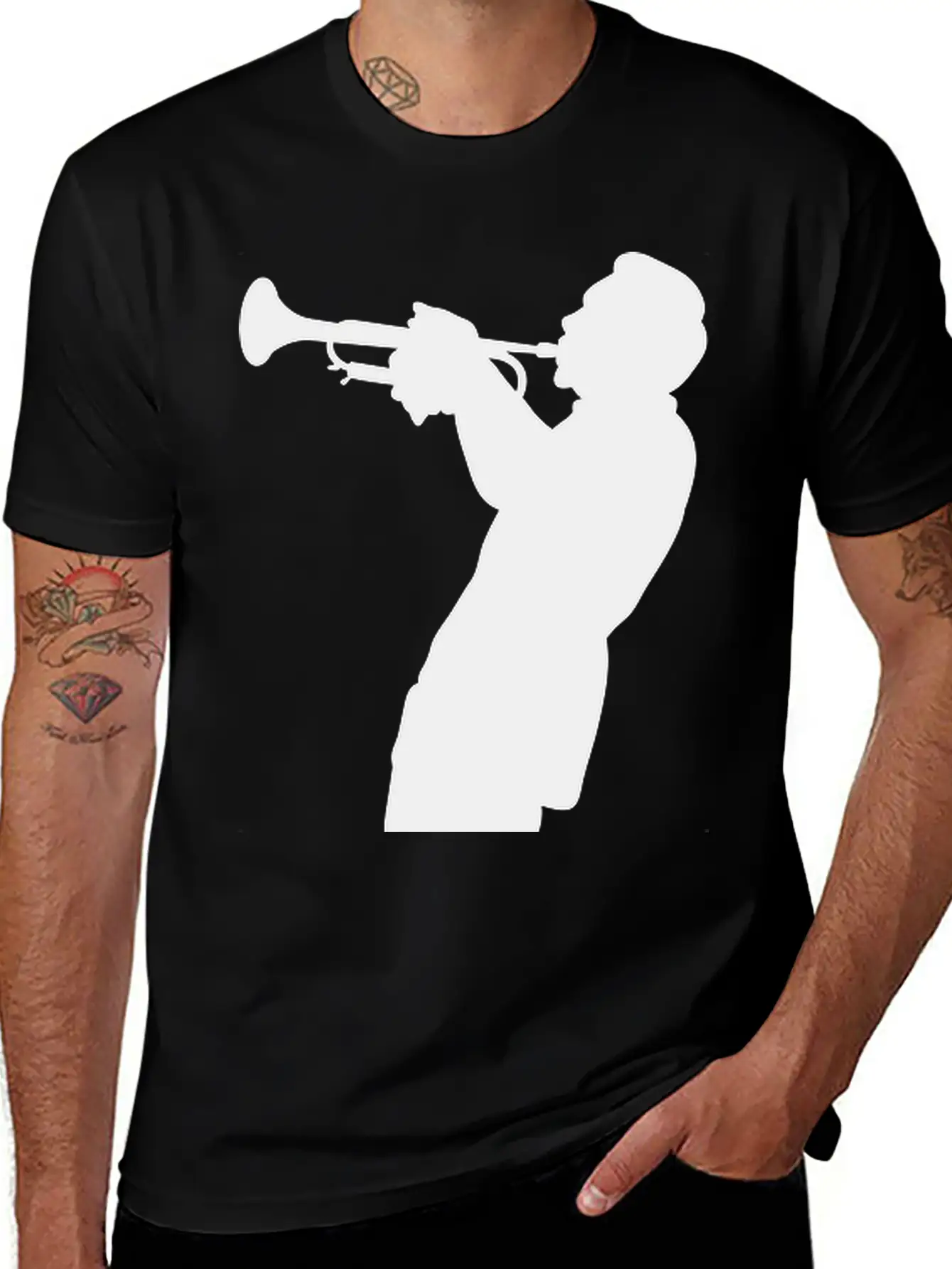 Trumpet Player Unisex Short Sleeve Soft Cotton T-Shirt – Casual Everyday Wear