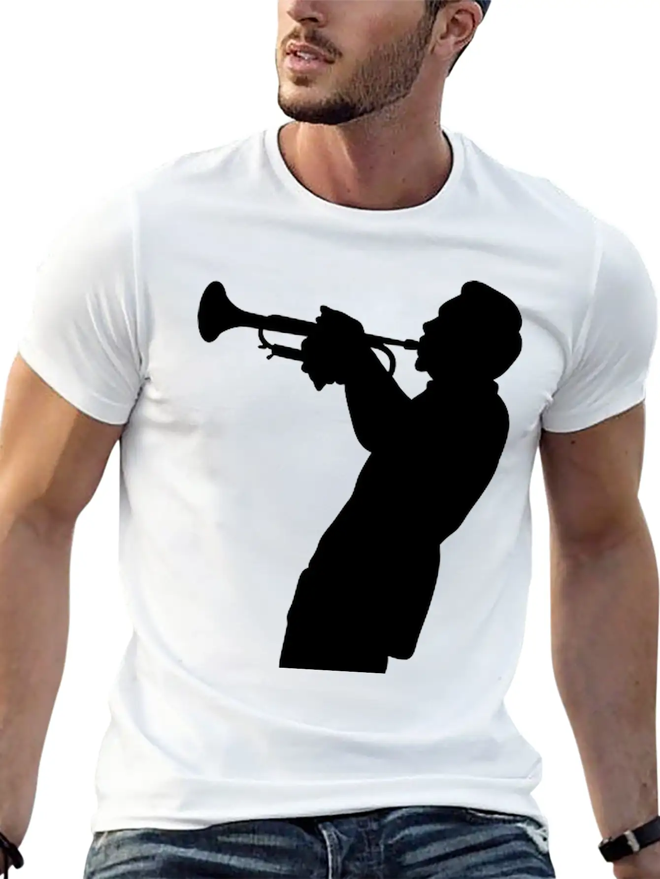 Trumpet Player Unisex Short Sleeve Soft Cotton T-Shirt – Casual Everyday Wear
