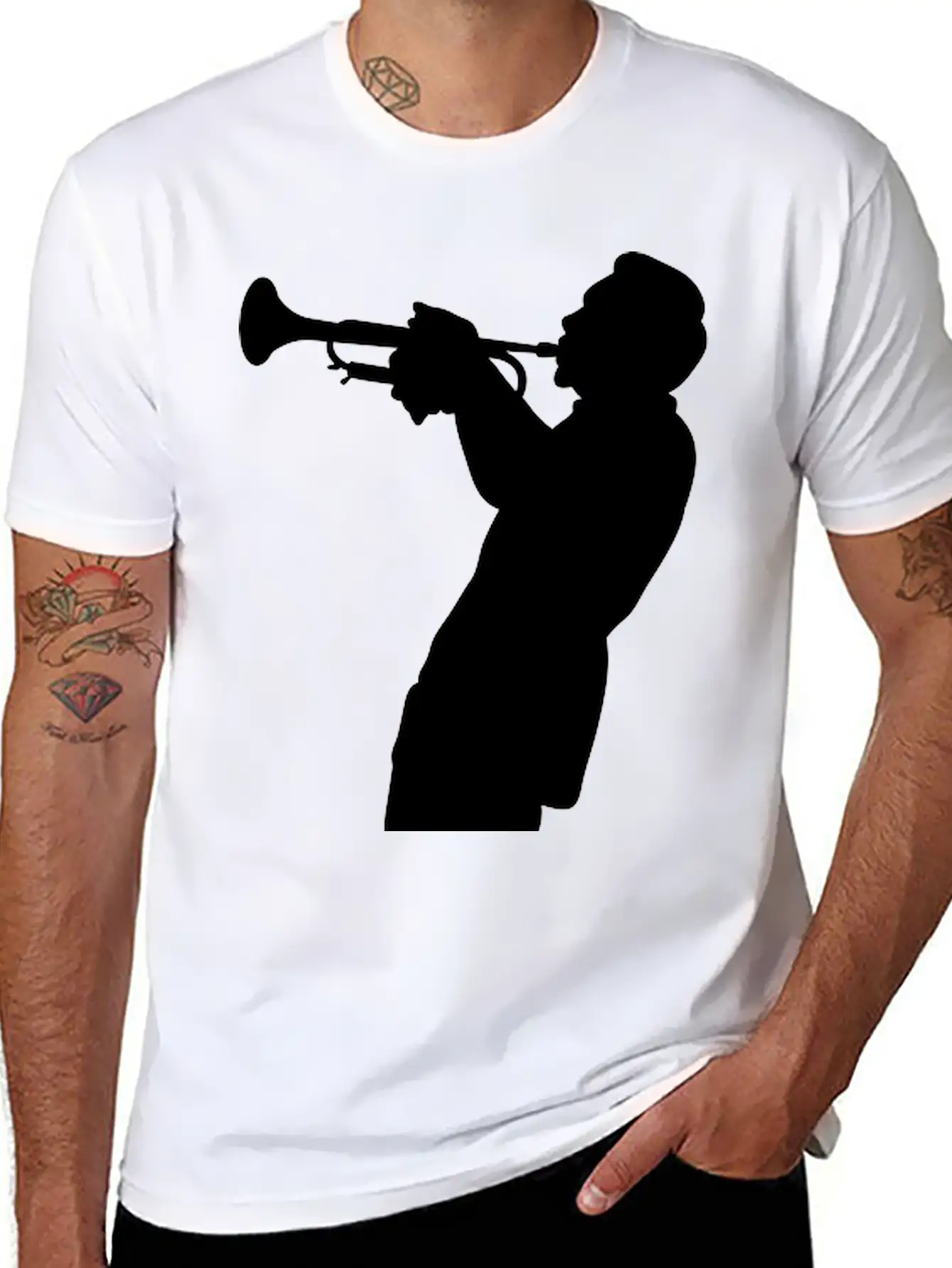 Trumpet Player Unisex Short Sleeve Soft Cotton T-Shirt – Casual Everyday Wear