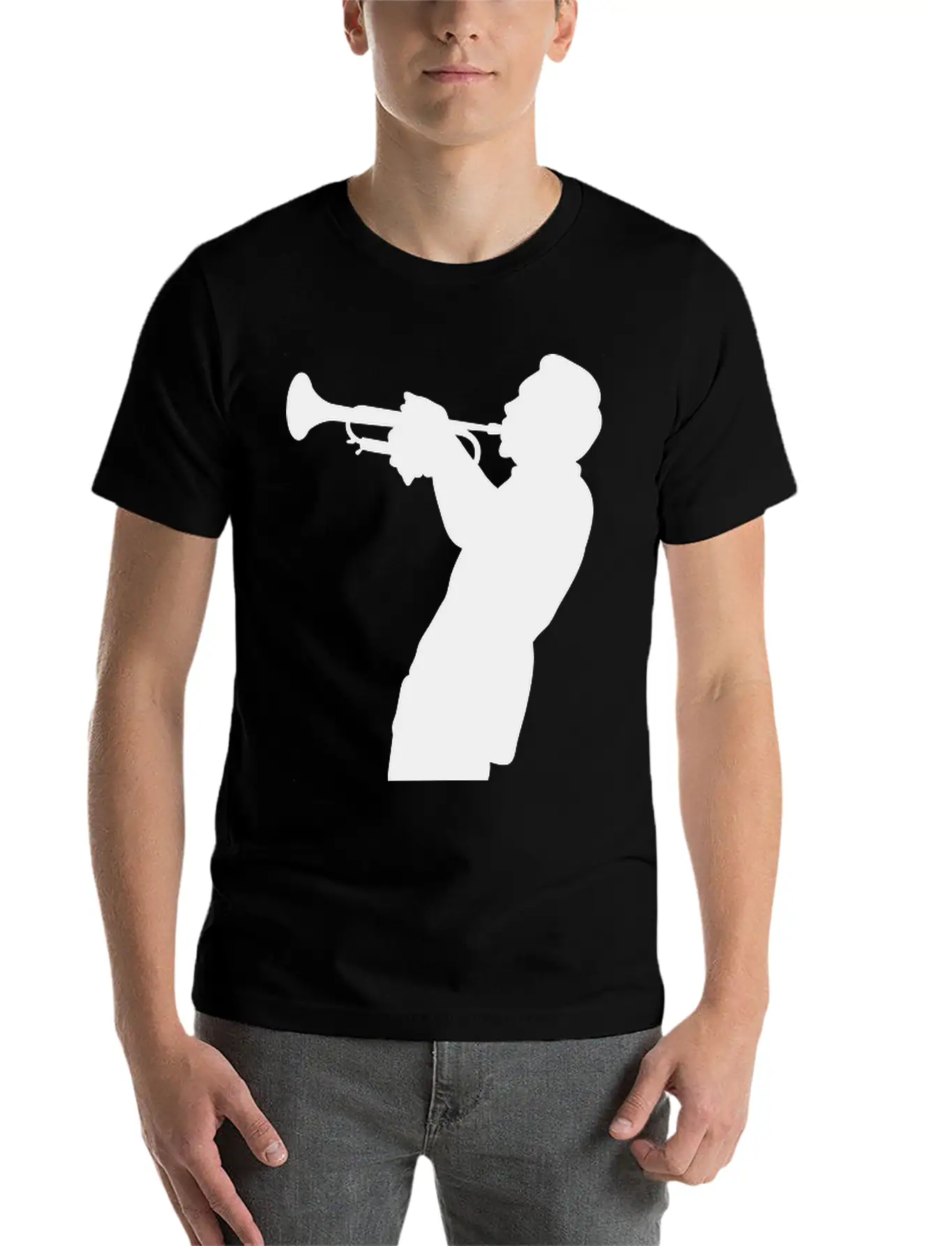 Trumpet Player Unisex Short Sleeve Soft Cotton T-Shirt – Casual Everyday Wear