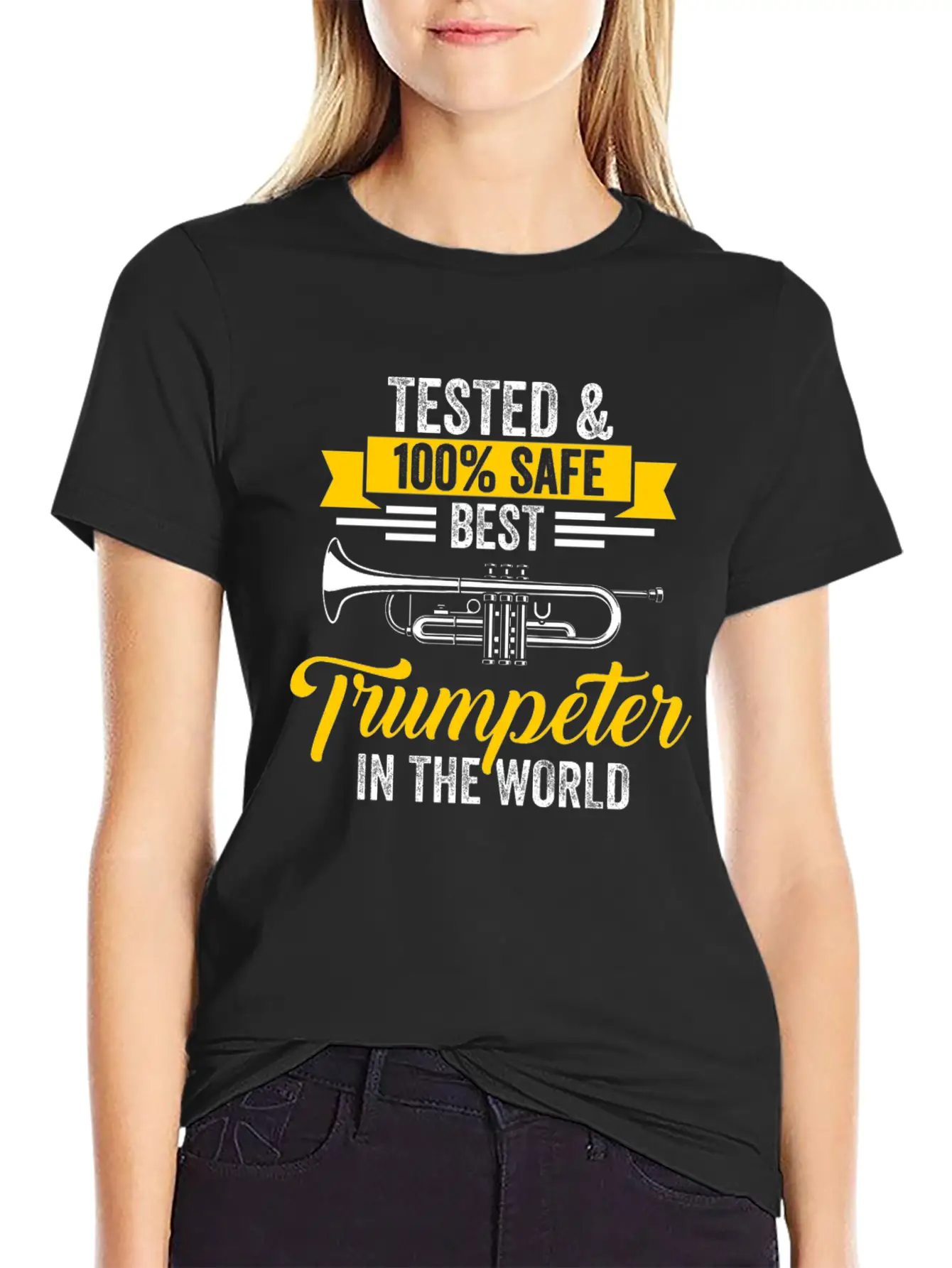 Trumpet Trumpet Player Musician Unisex Short Sleeve Soft Cotton T-Shirt – Casual Everyday Wear
