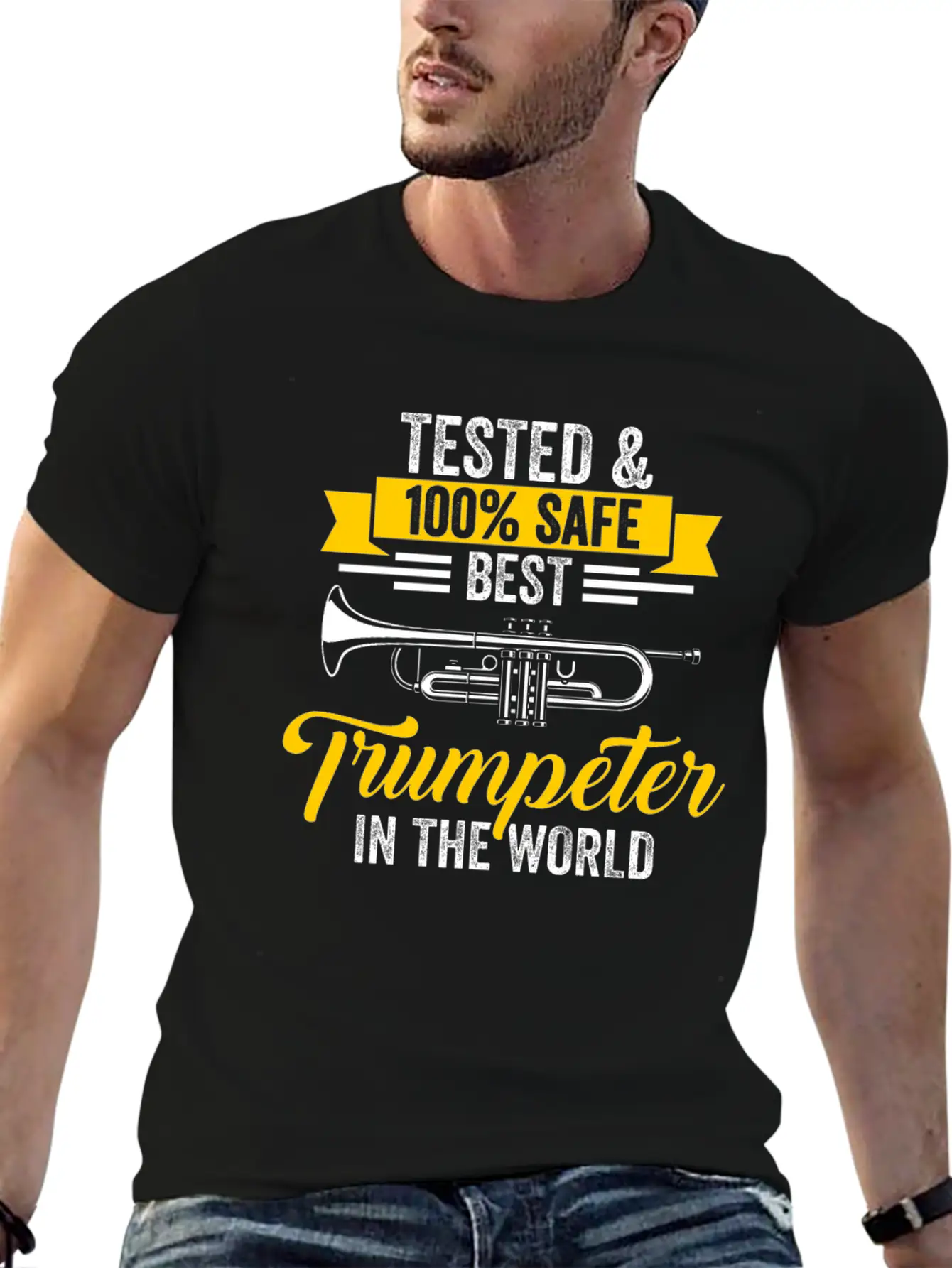 Trumpet Trumpet Player Musician Unisex Short Sleeve Soft Cotton T-Shirt – Casual Everyday Wear