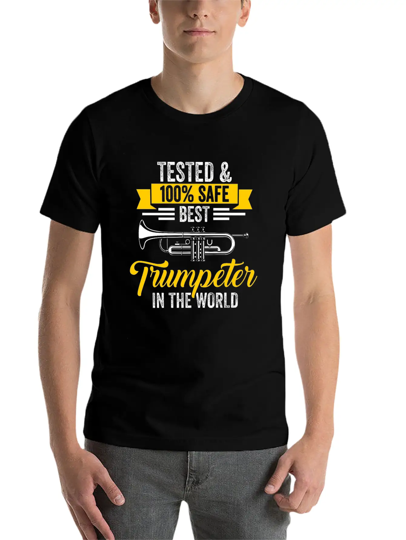 Trumpet Trumpet Player Musician Unisex Short Sleeve Soft Cotton T-Shirt – Casual Everyday Wear