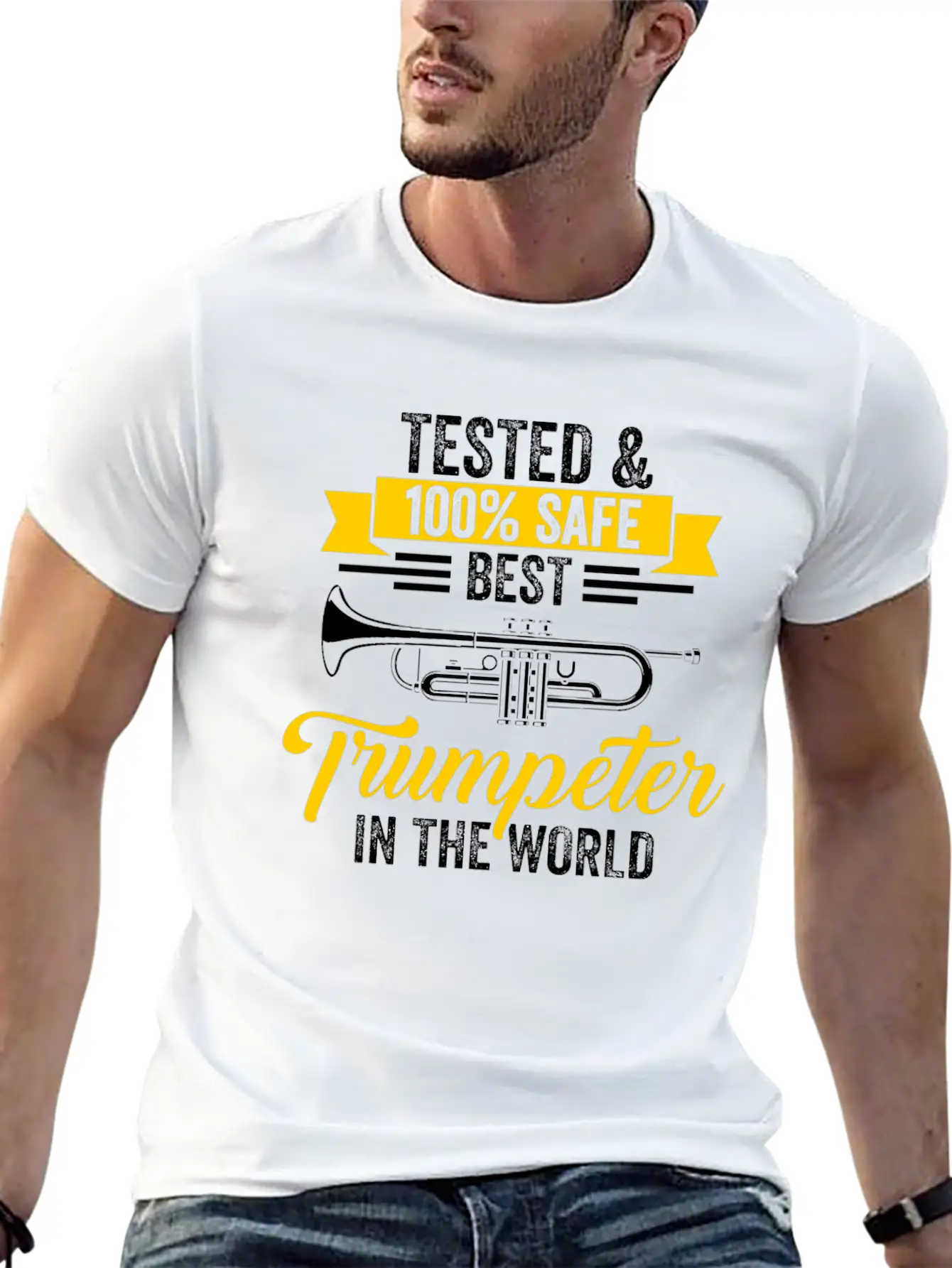 Trumpet Trumpet Player Musician Unisex Short Sleeve Soft Cotton T-Shirt – Casual Everyday Wear