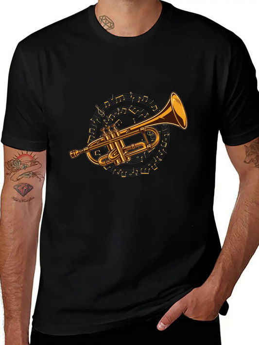 Trumpet Trumpeter Sheet Music - Trumpet Player Stylish Everyday T-Shirt – Unisex Basic Cotton Tee