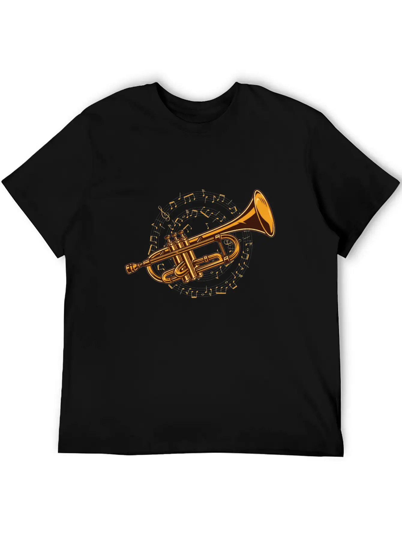 Trumpet Trumpeter Sheet Music - Trumpet Player Stylish Everyday T-Shirt – Unisex Basic Cotton Tee
