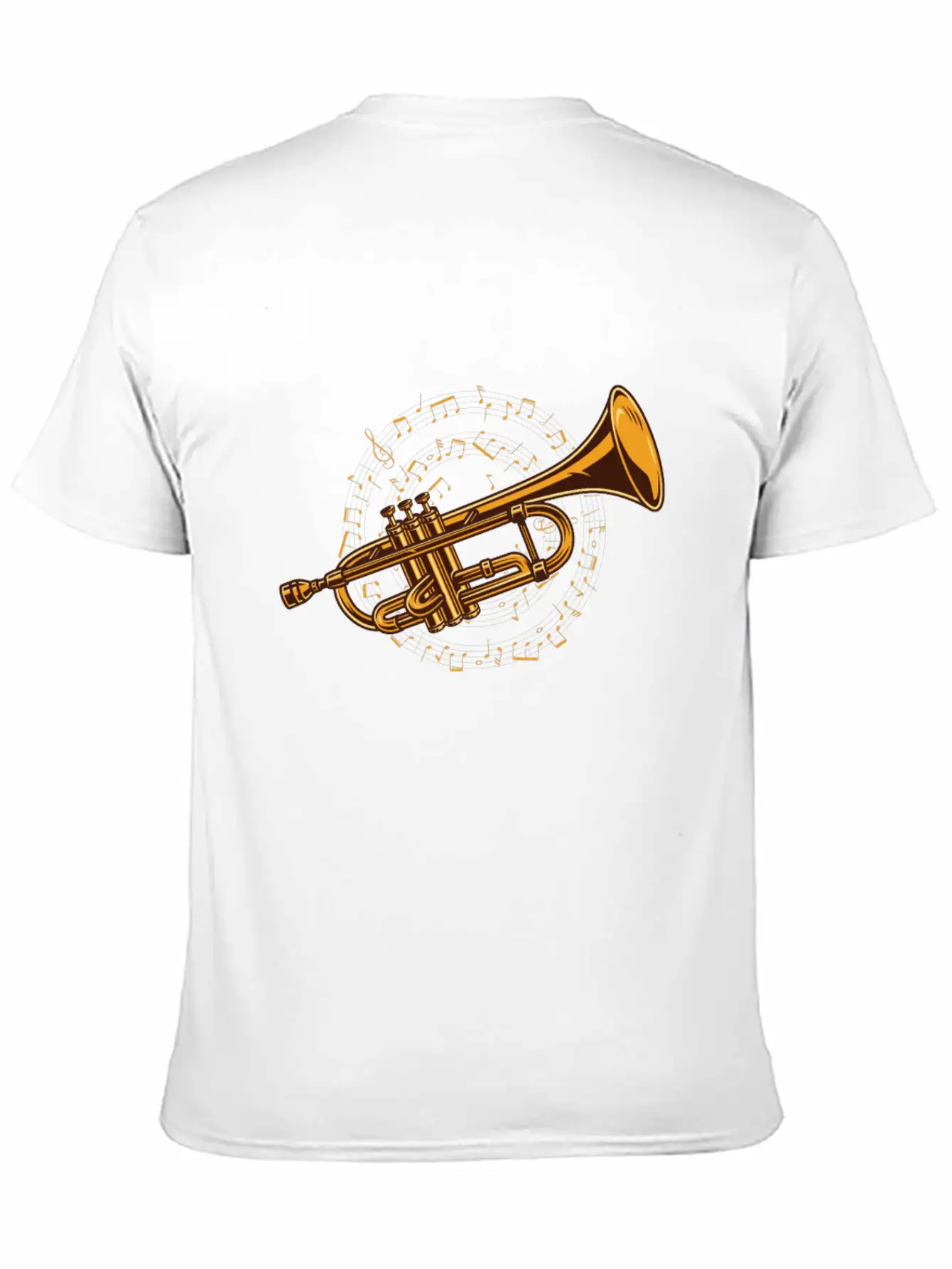 Trumpet Trumpeter Sheet Music - Trumpet Player Stylish Everyday T-Shirt – Unisex Basic Cotton Tee