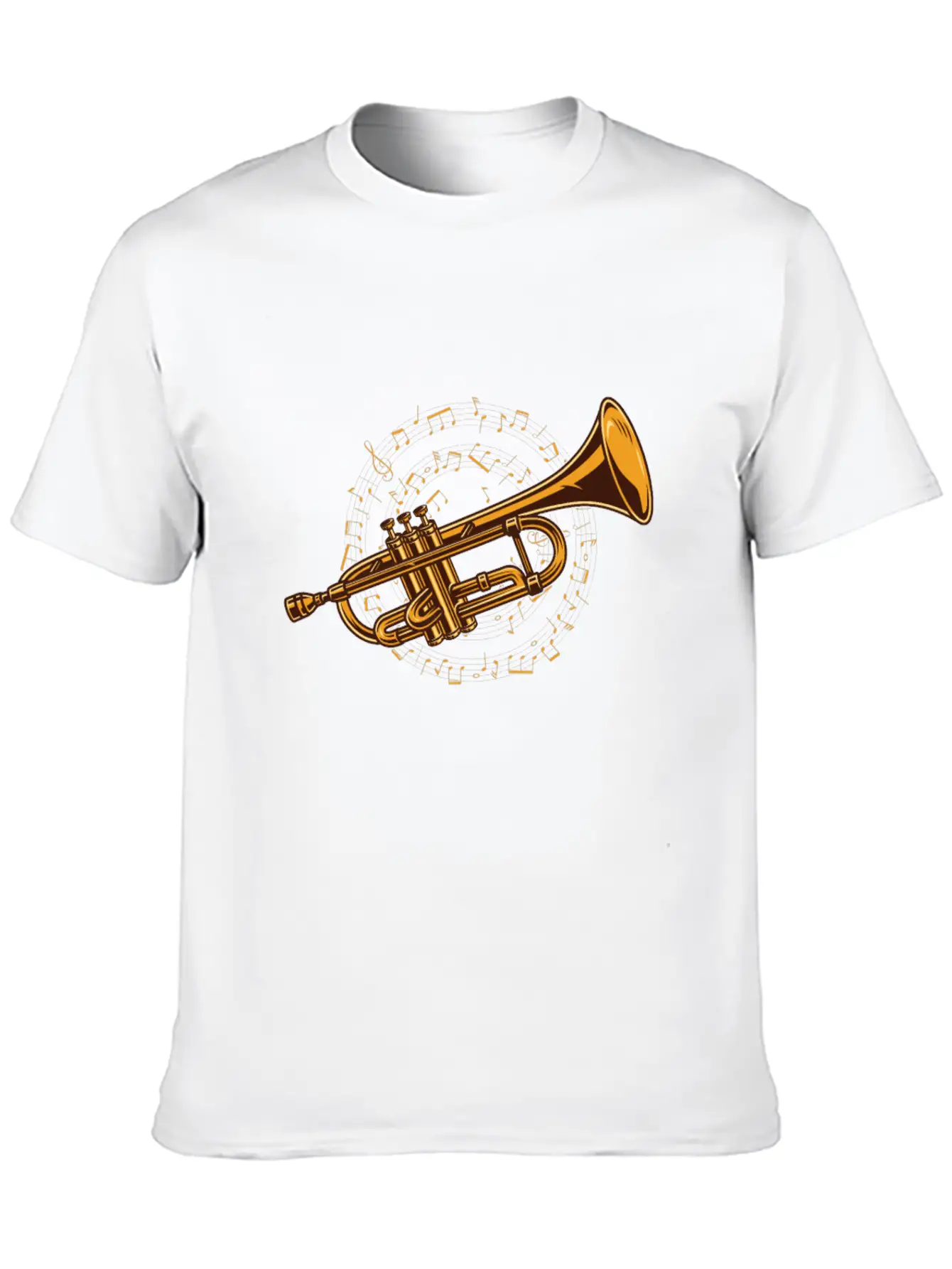 Trumpet Trumpeter Sheet Music - Trumpet Player Stylish Everyday T-Shirt – Unisex Basic Cotton Tee
