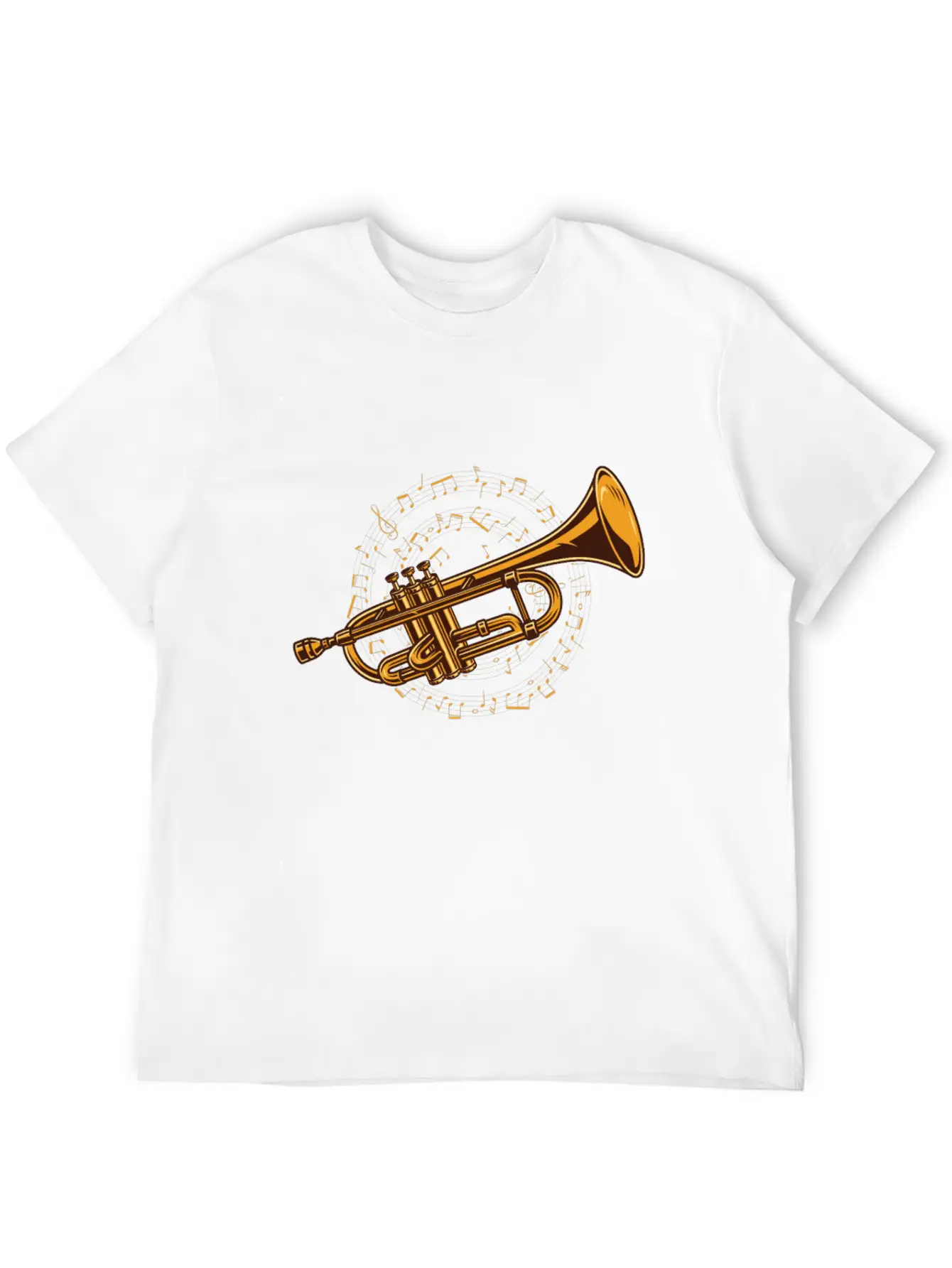 Trumpet Trumpeter Sheet Music - Trumpet Player Stylish Everyday T-Shirt – Unisex Basic Cotton Tee