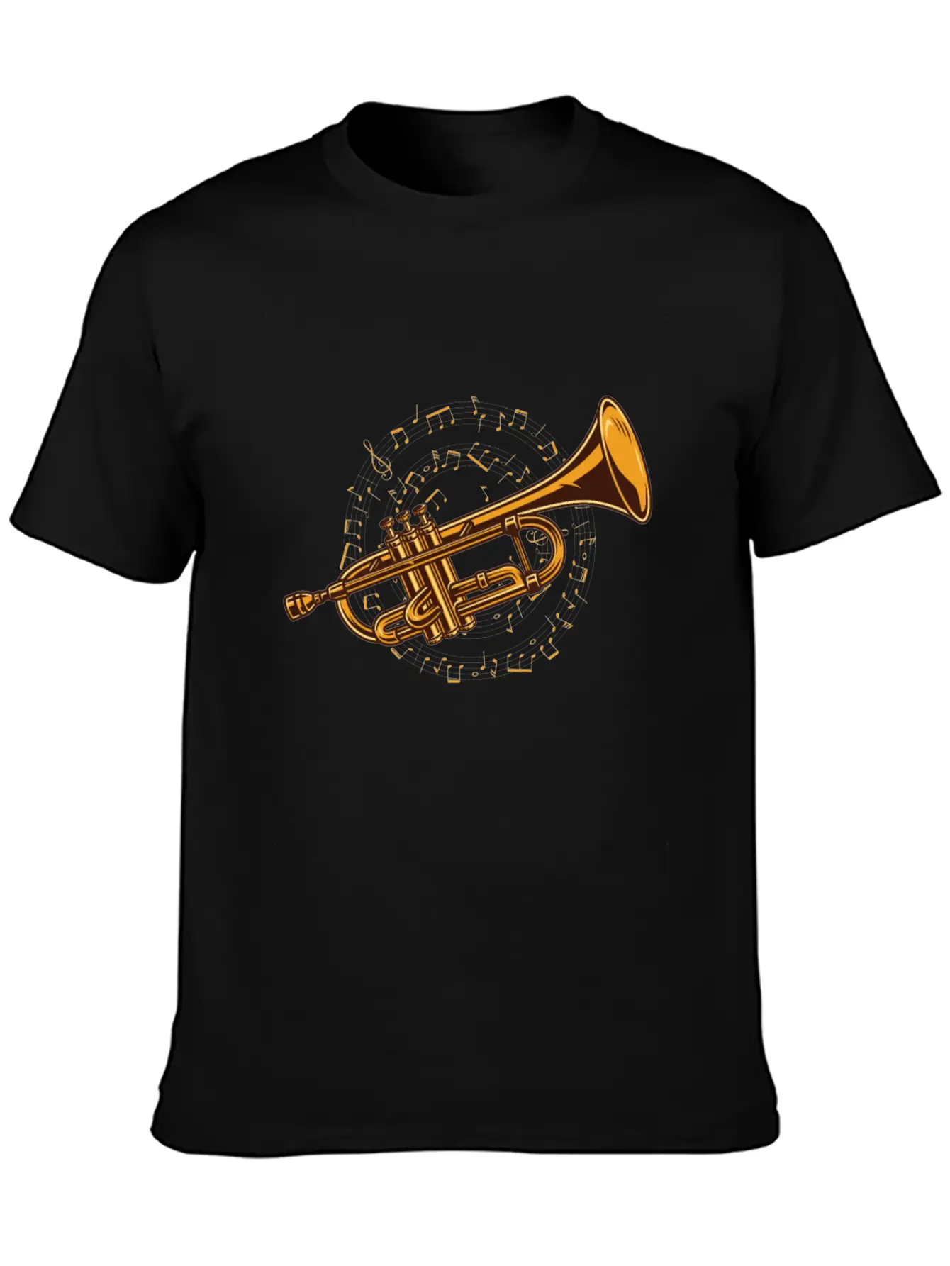 Trumpet Trumpeter Sheet Music - Trumpet Player Stylish Everyday T-Shirt – Unisex Basic Cotton Tee