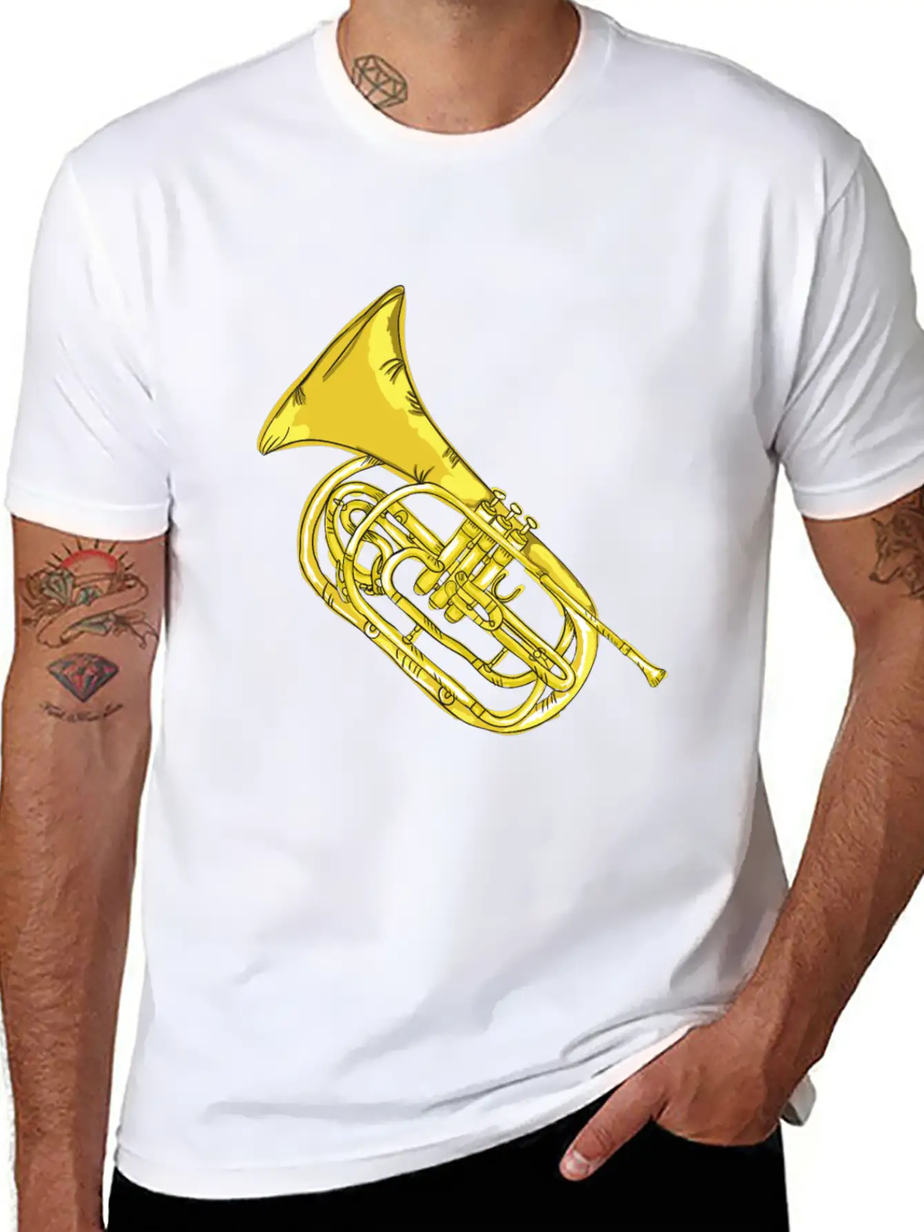 Trumpet Unisex Short Sleeve Soft Cotton T-Shirt – Casual Everyday Wear