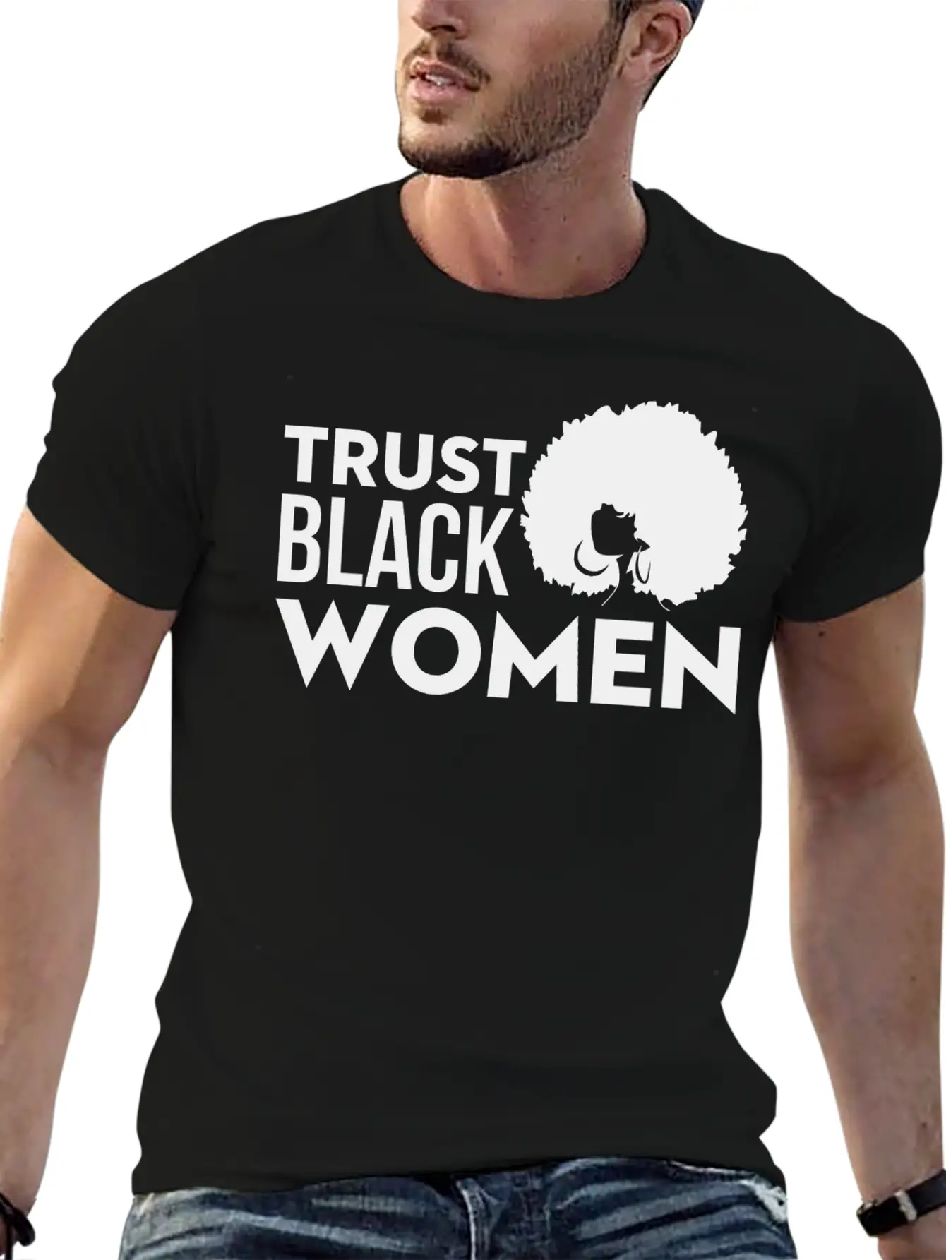 Trust Black Woman Unisex Short Sleeve Soft Cotton T-Shirt – Casual Everyday Wear