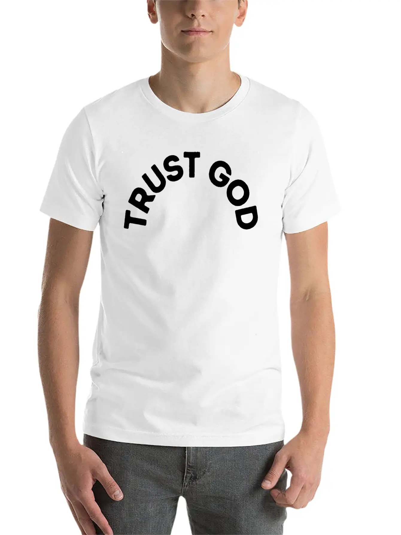 Trust God Unisex Short Sleeve Soft Cotton T-Shirt – Casual Everyday Wear