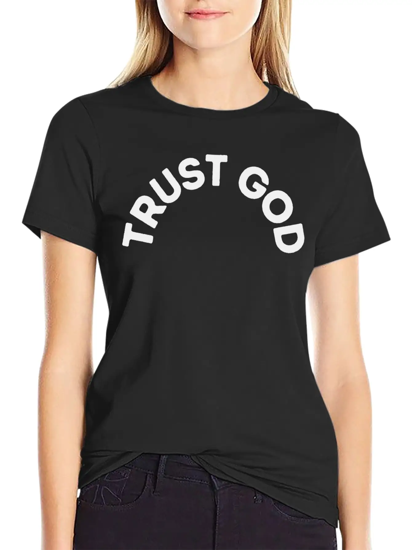 Trust God Unisex Short Sleeve Soft Cotton T-Shirt – Casual Everyday Wear