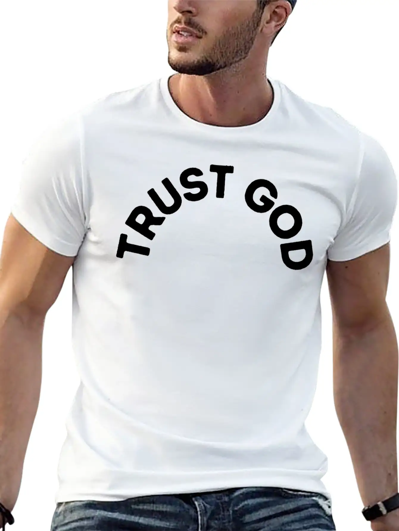Trust God Unisex Short Sleeve Soft Cotton T-Shirt – Casual Everyday Wear