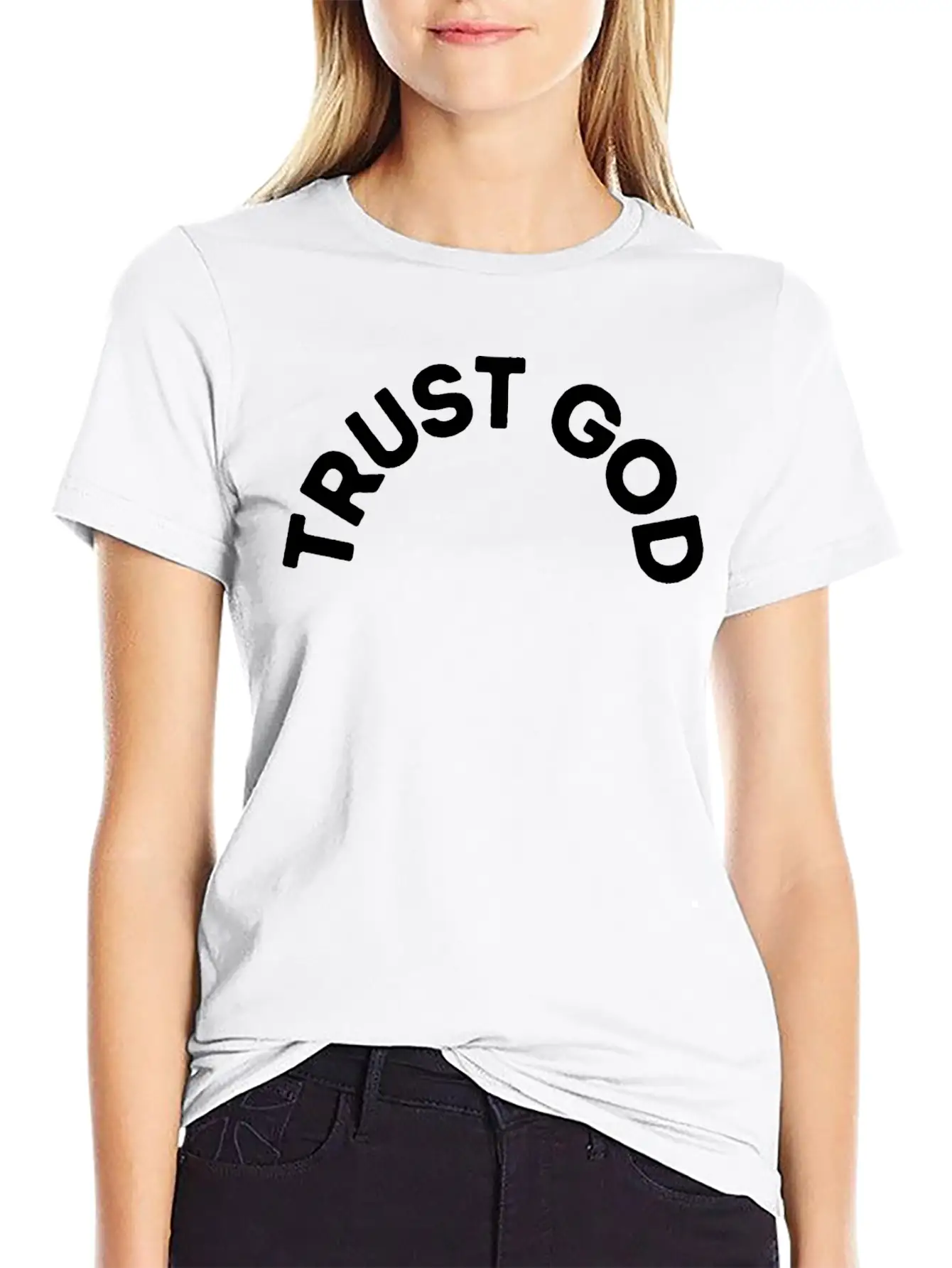 Trust God Unisex Short Sleeve Soft Cotton T-Shirt – Casual Everyday Wear