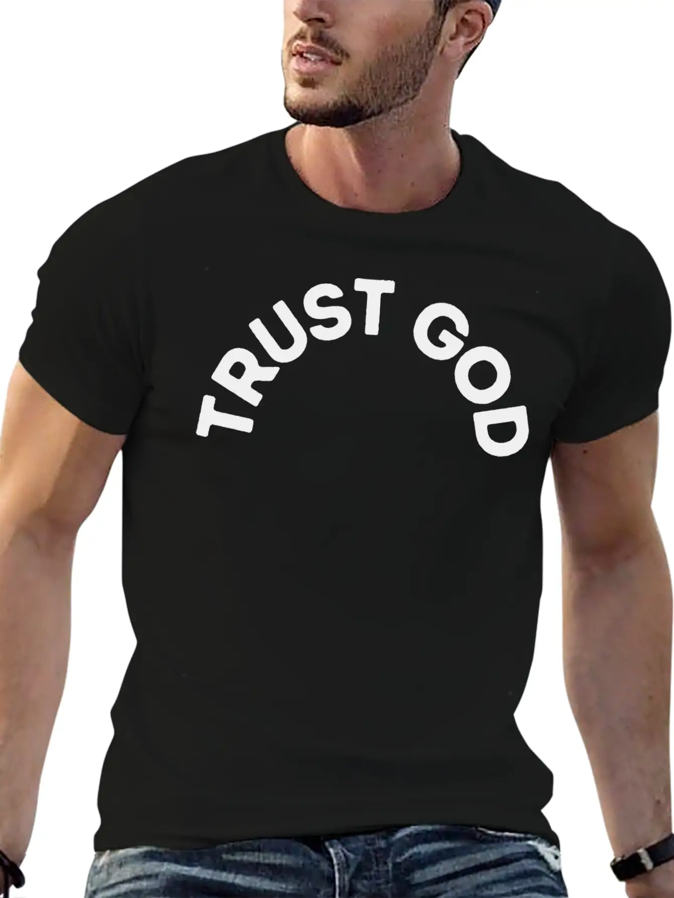 Trust God Unisex Short Sleeve Soft Cotton T-Shirt – Casual Everyday Wear