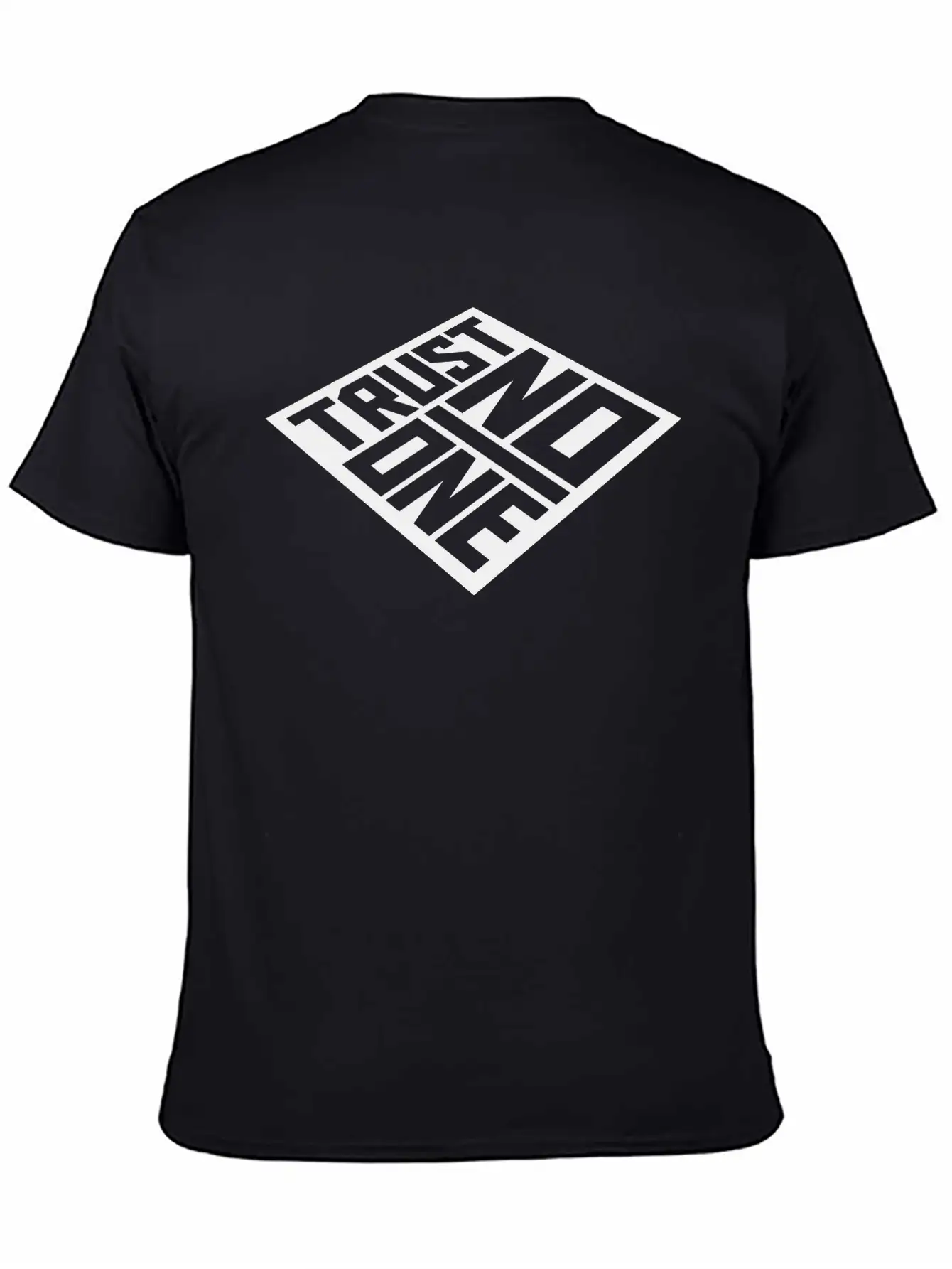 Trust No One Quote Comfortable Minimalist Graphic Tee – Summer Style Essential