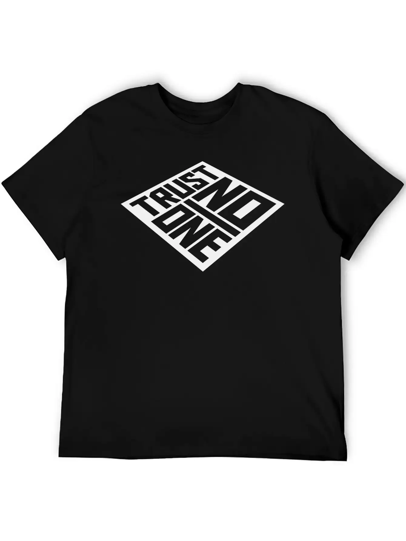 Trust No One Quote Comfortable Minimalist Graphic Tee – Summer Style Essential