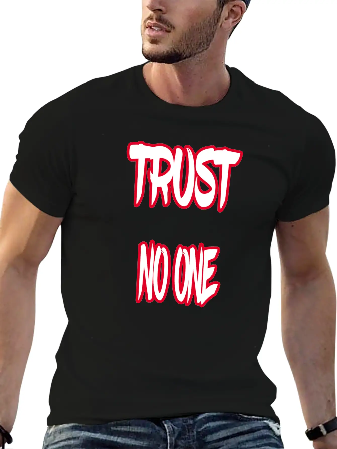 Trust No One Unisex Short Sleeve Soft Cotton T-Shirt – Casual Everyday Wear