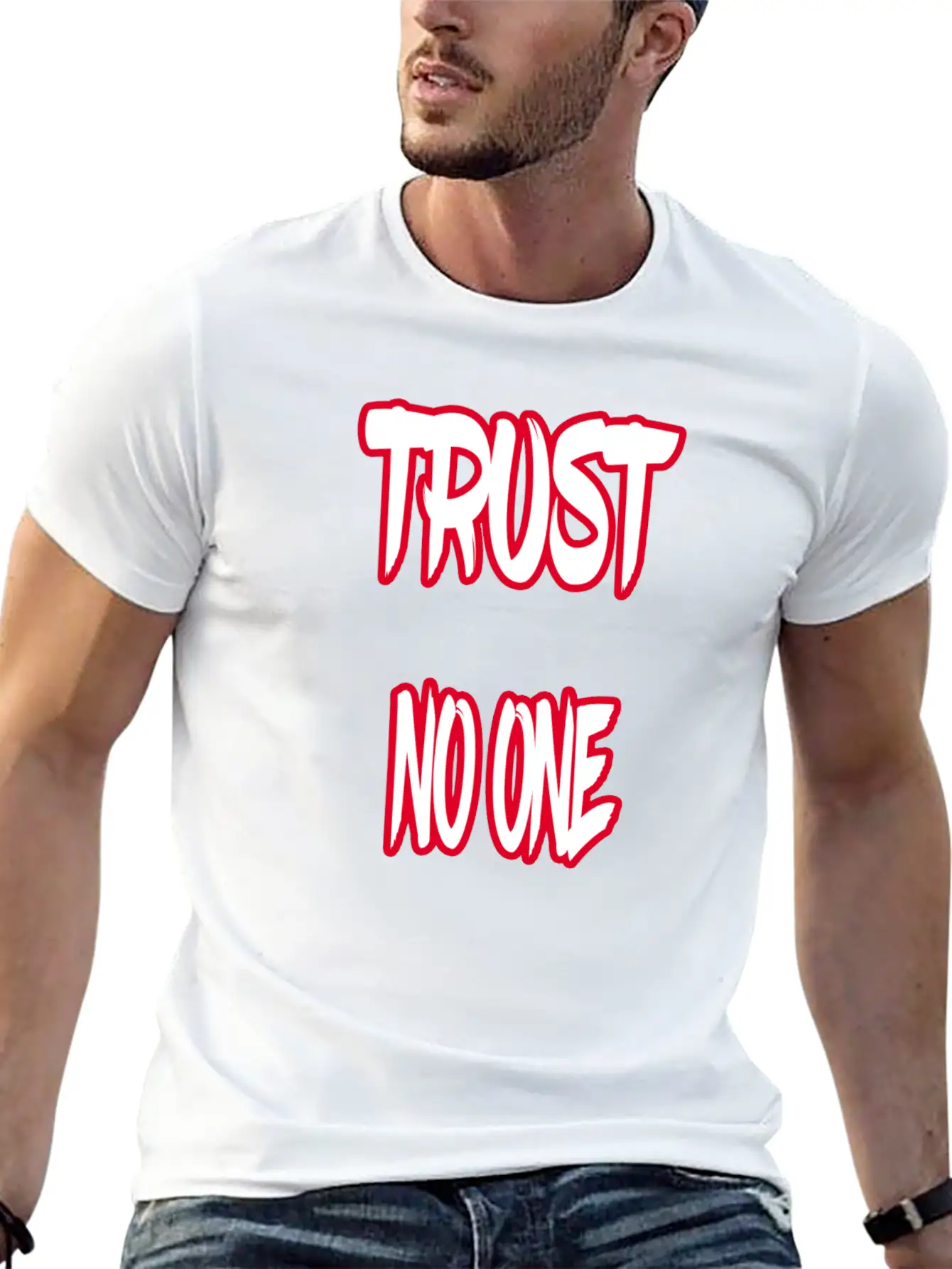 Trust No One Unisex Short Sleeve Soft Cotton T-Shirt – Casual Everyday Wear