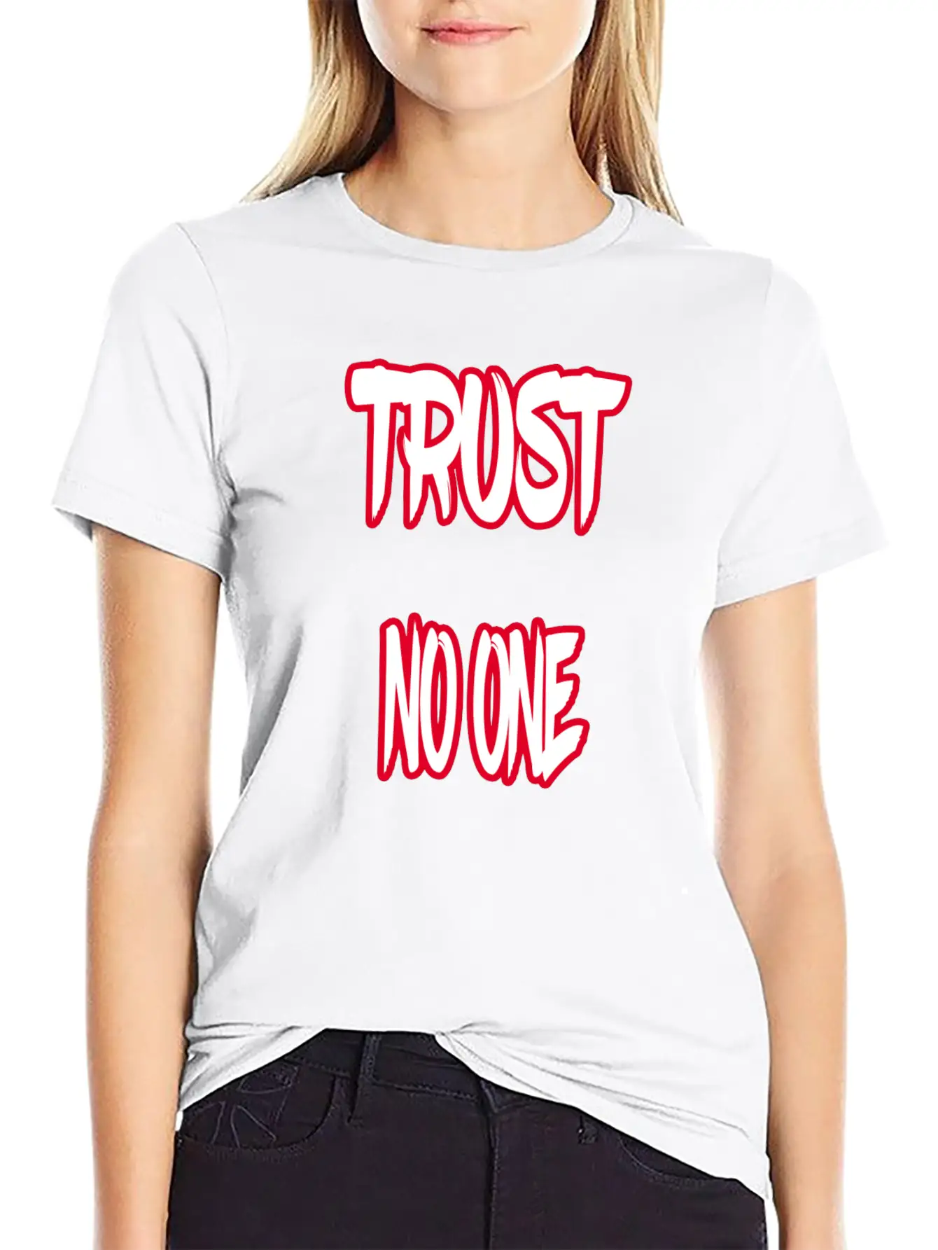 Trust No One Unisex Short Sleeve Soft Cotton T-Shirt – Casual Everyday Wear