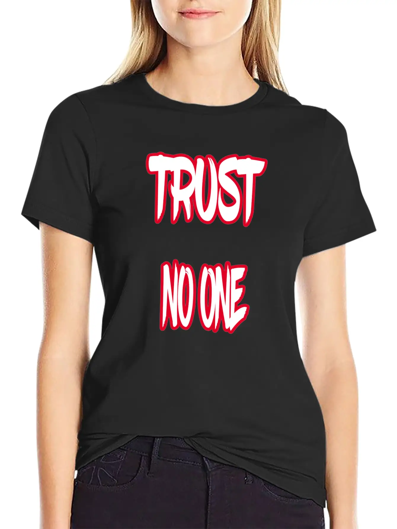Trust No One Unisex Short Sleeve Soft Cotton T-Shirt – Casual Everyday Wear