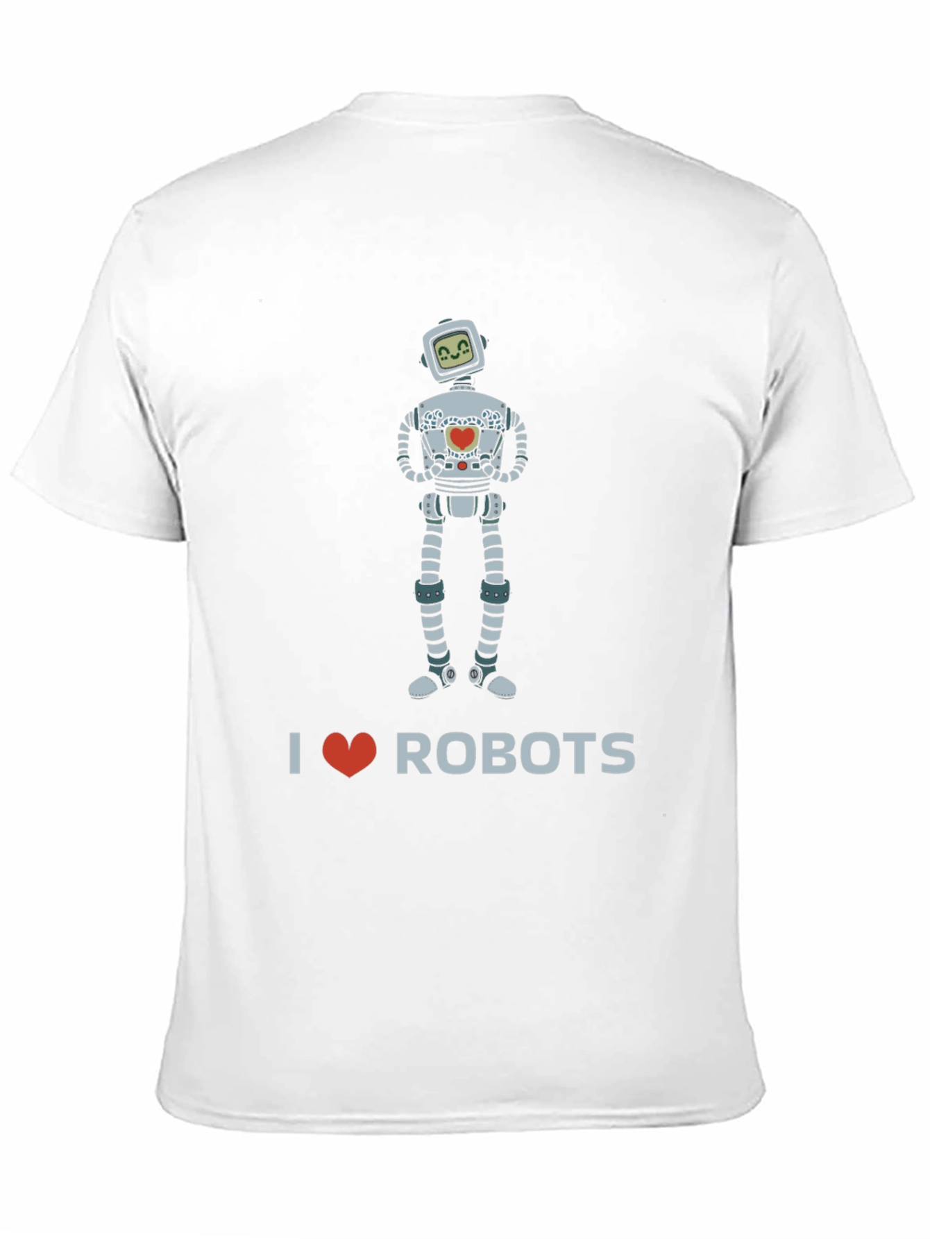 I Heart Robots Graphic Tee - Black Crew Neck