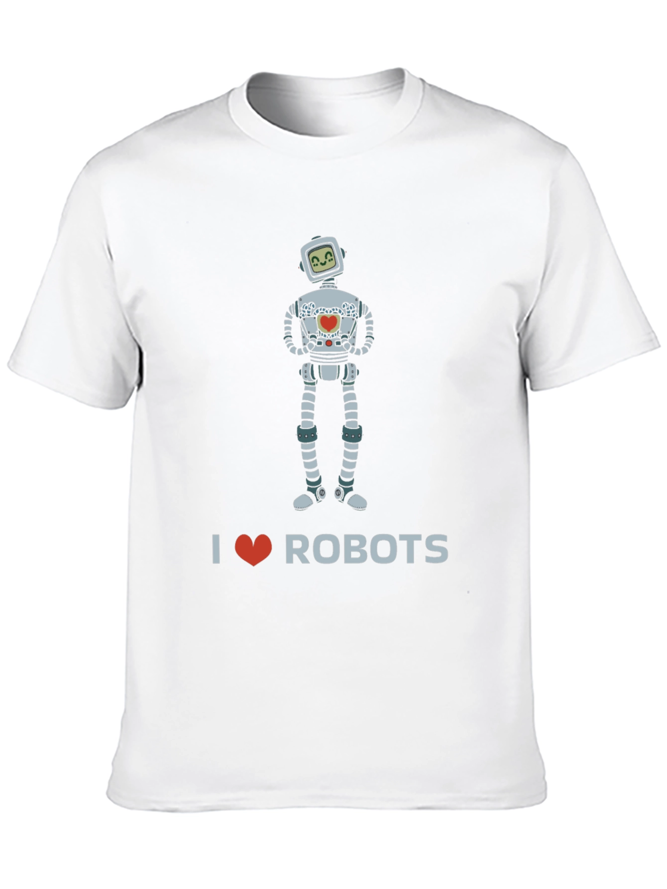 I Heart Robots Graphic Tee - Black Crew Neck