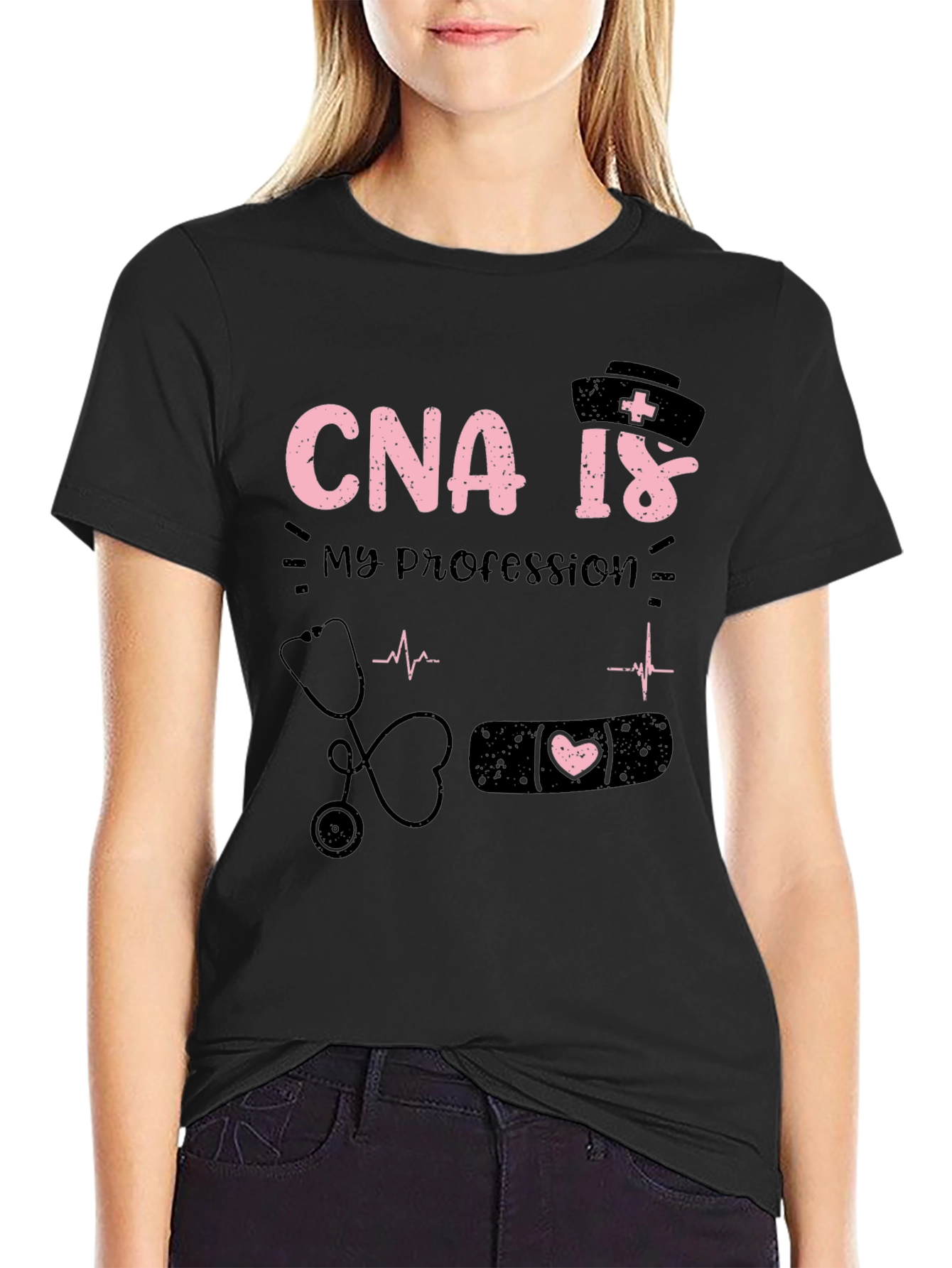 CNA Is My Profession Black T-Shirt