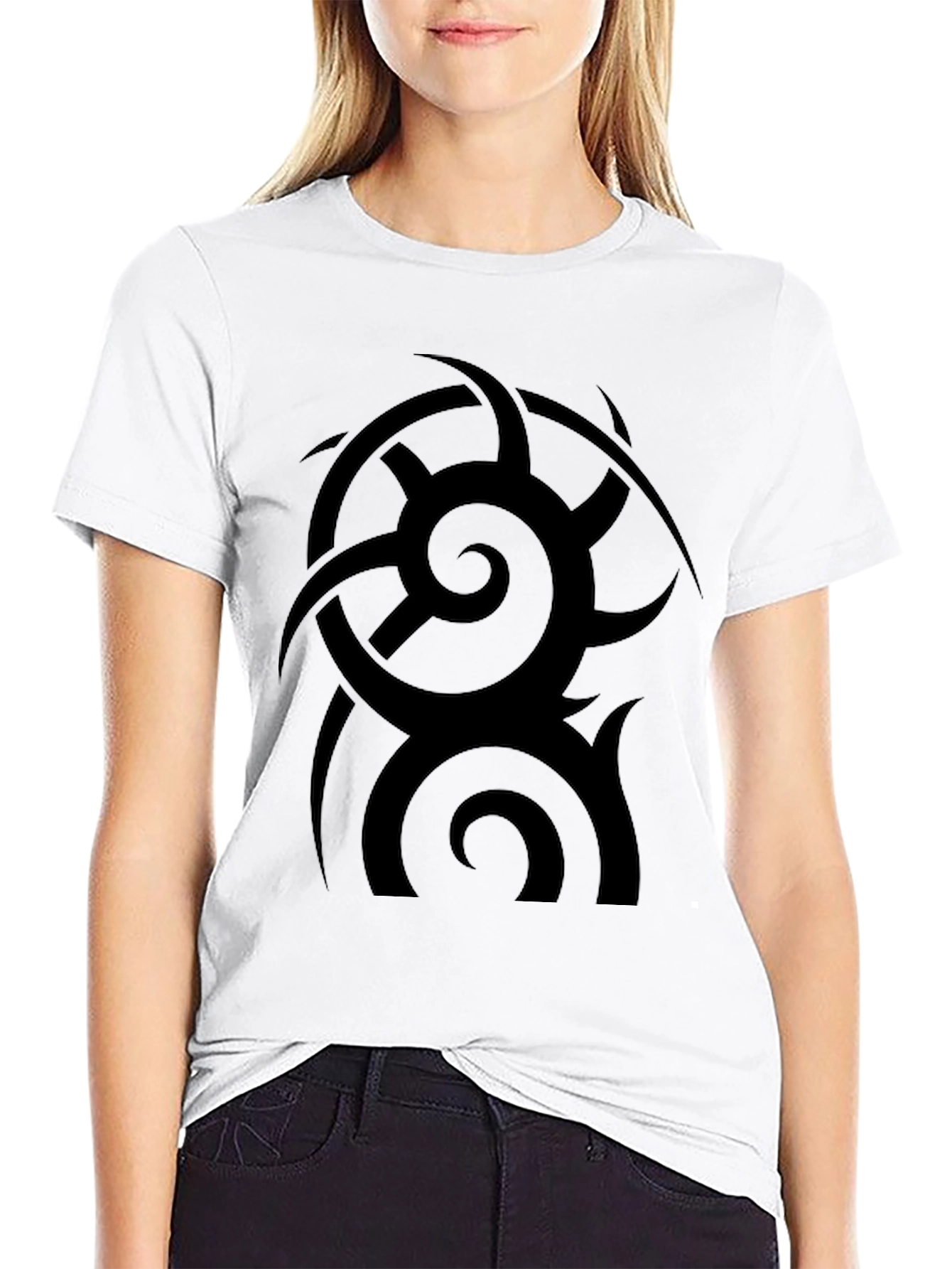 Tribal Tattoo Graphic Black T-Shirt