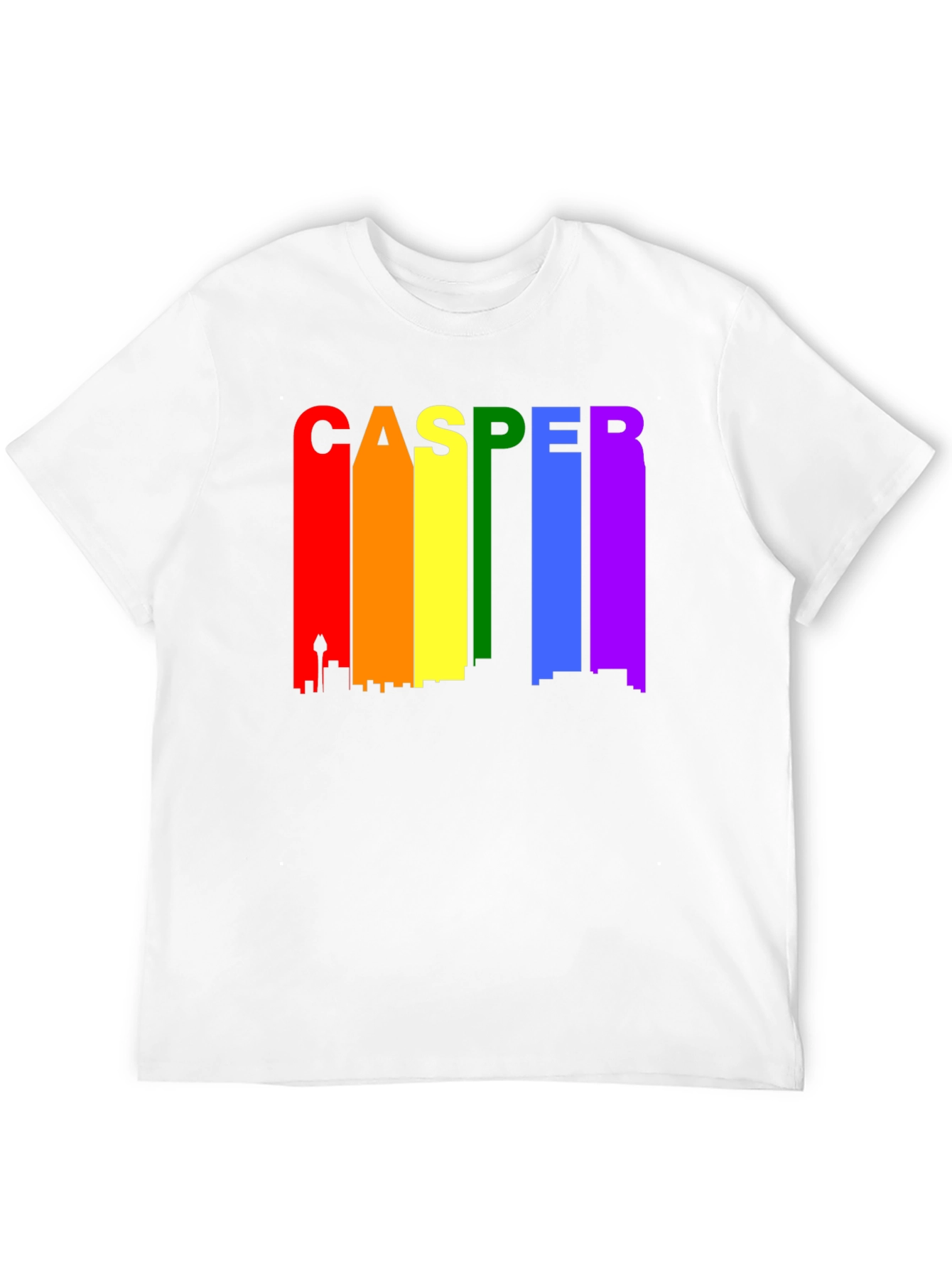 CASPER Cityscape Pride T-Shirt - Black Crew Neck Tee