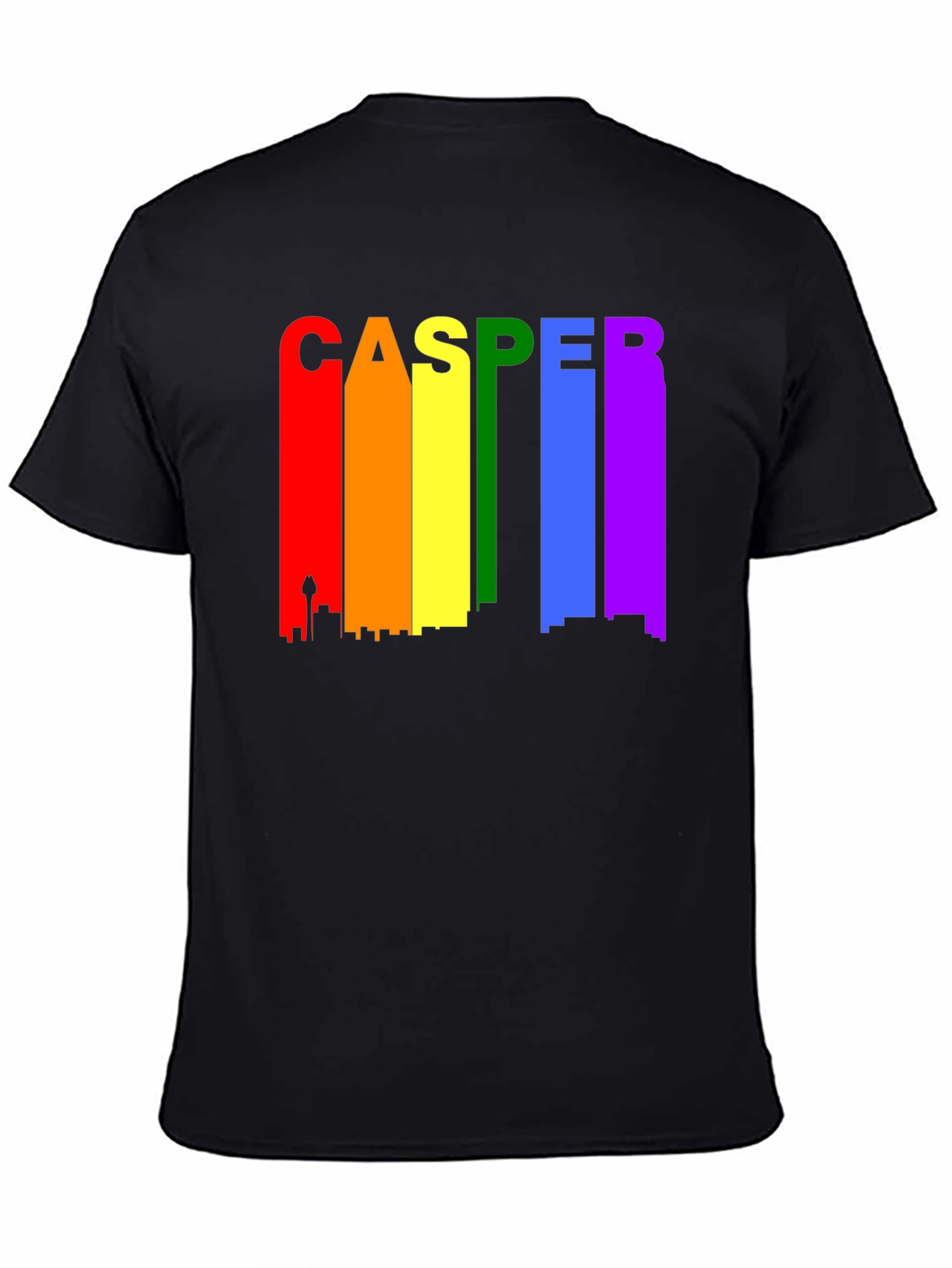 CASPER Cityscape Pride T-Shirt - Black Crew Neck Tee