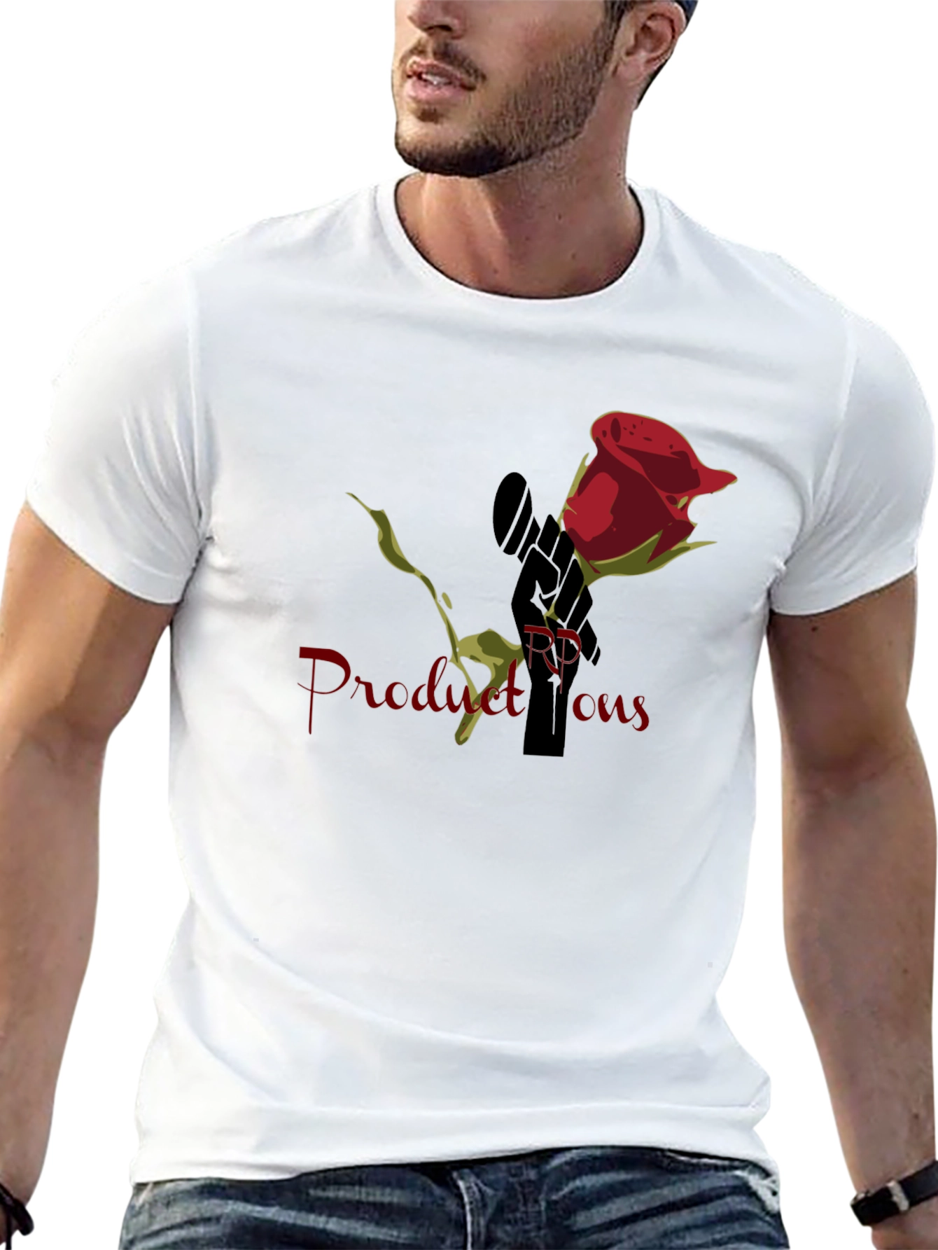 Rose RP Productions Black Graphic T-Shirt