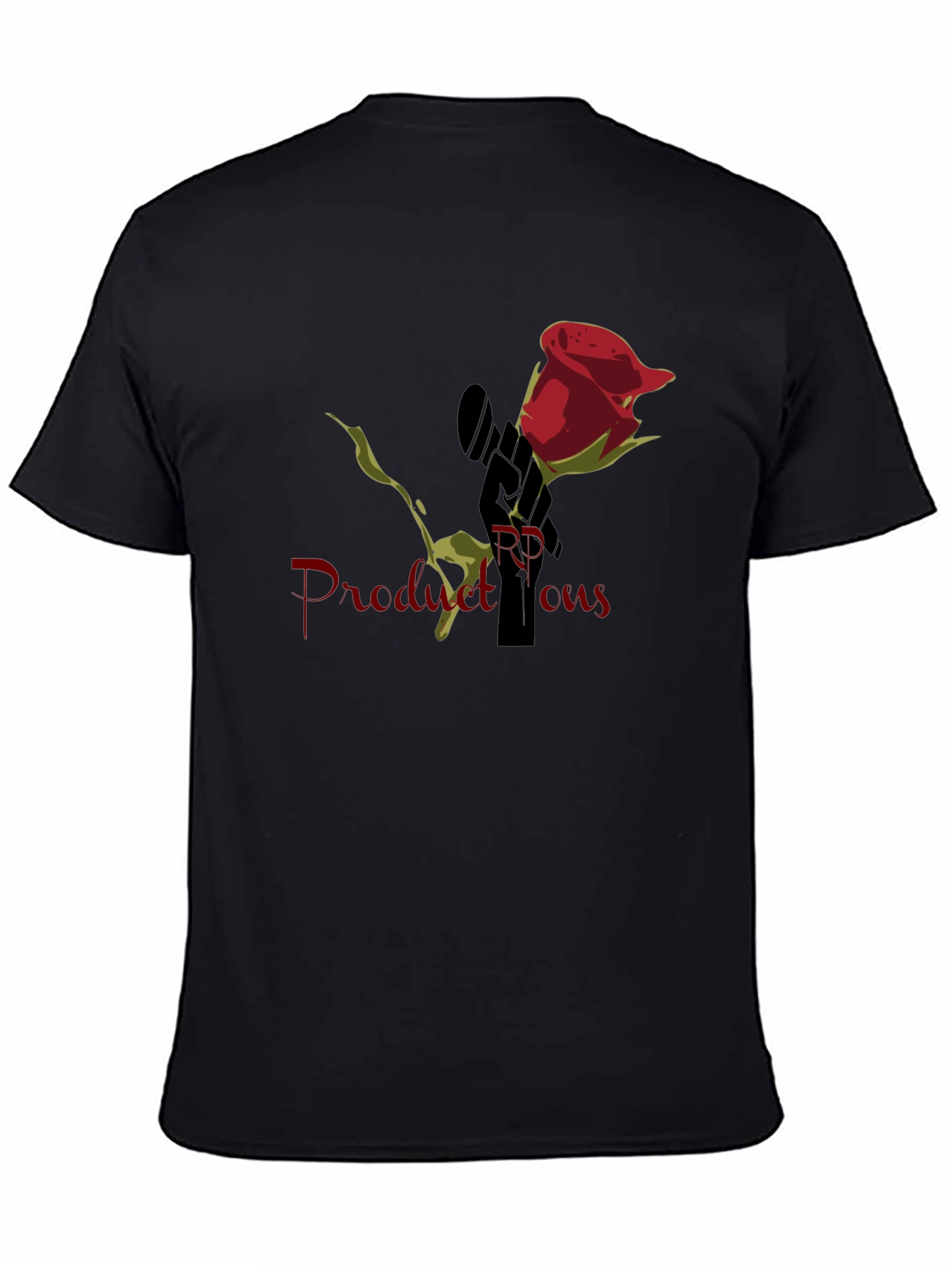 Rose RP Productions Black Graphic T-Shirt