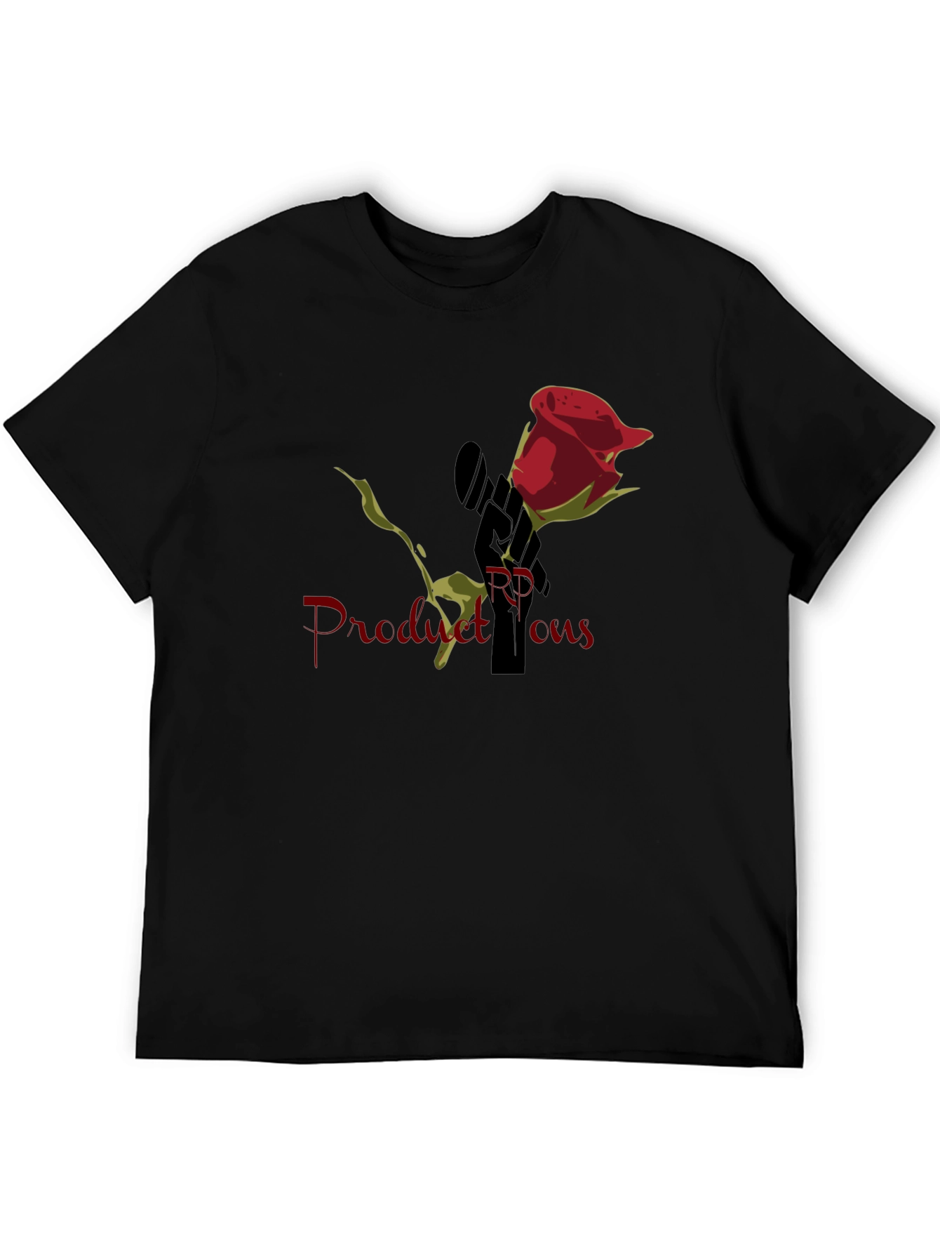Rose RP Productions Black Graphic T-Shirt