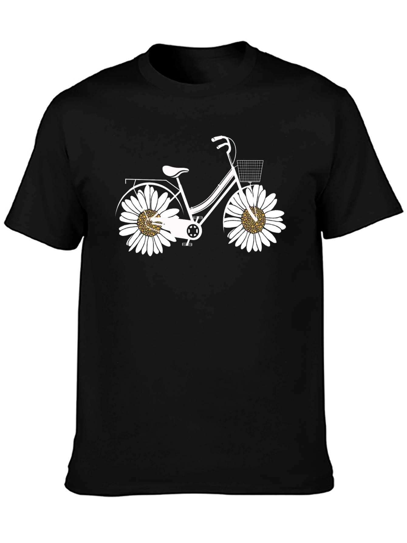 Daisy Bicycle Black T-Shirt
