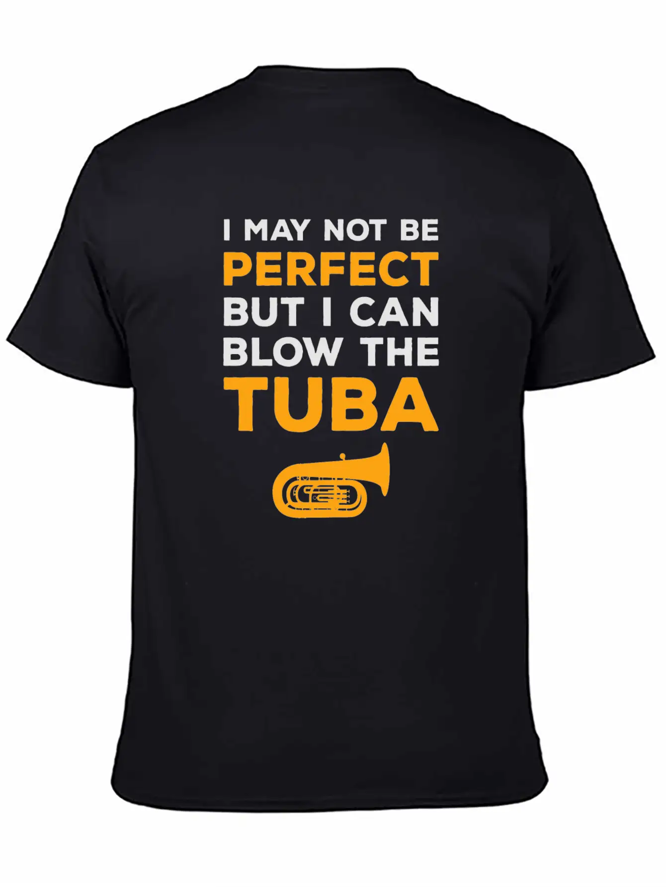 Tuba Marching Band Player Musical Instrument Funny Unisex Short Sleeve Soft Cotton T-Shirt – Casual Everyday Wear