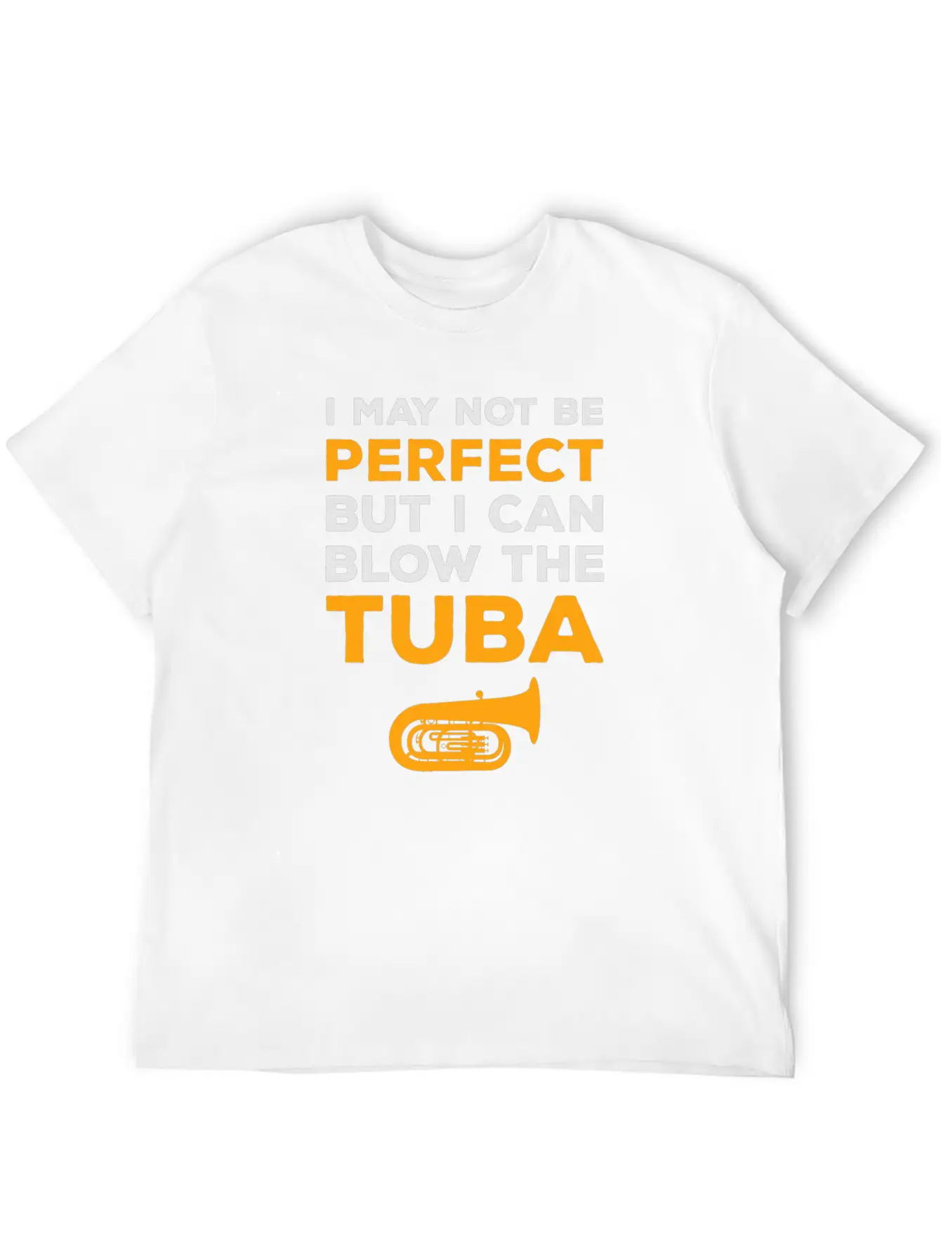 Tuba Marching Band Player Musical Instrument Funny Unisex Short Sleeve Soft Cotton T-Shirt – Casual Everyday Wear